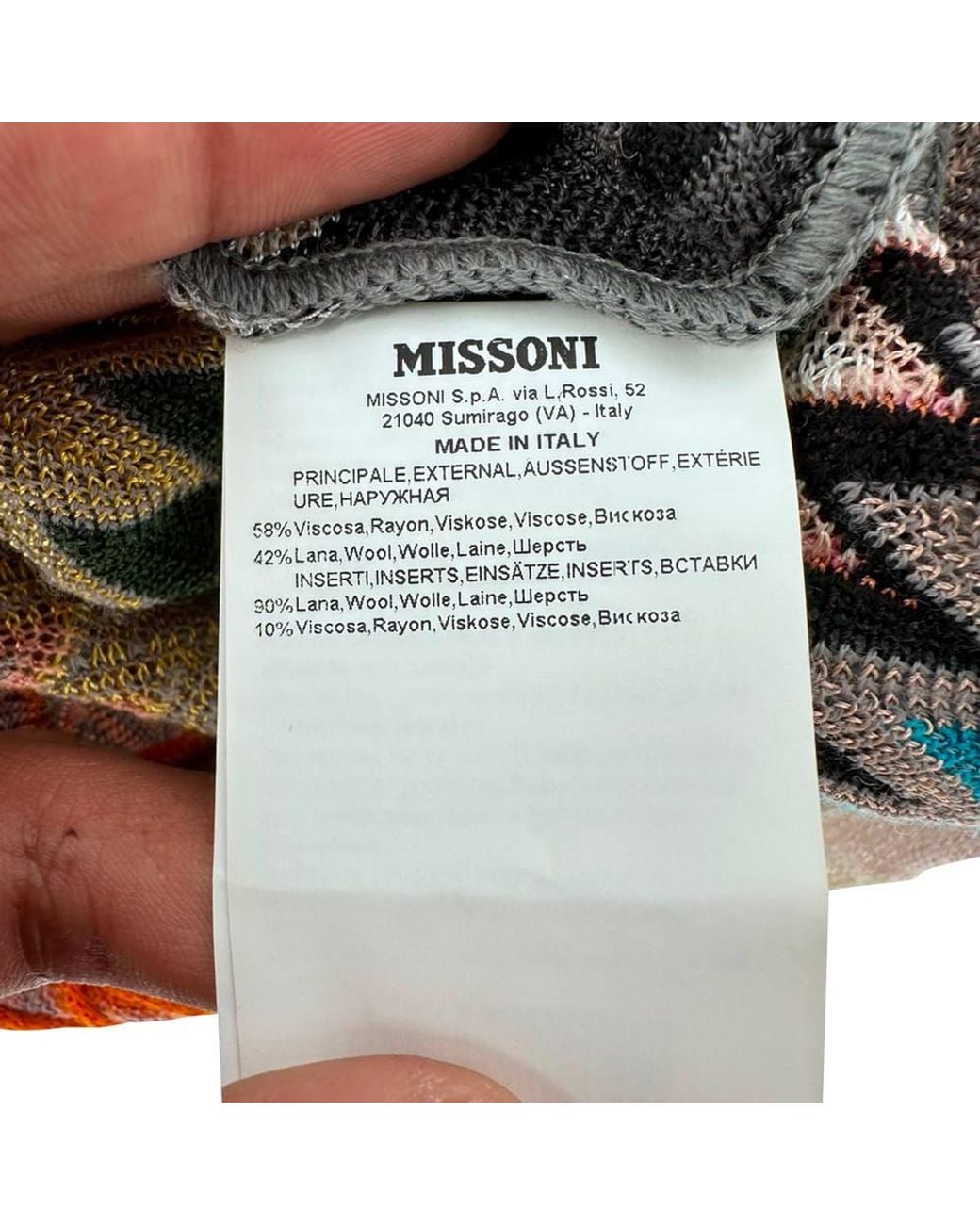 Missoni Multicolor Preloved Chevron Knitted Long Cardigan