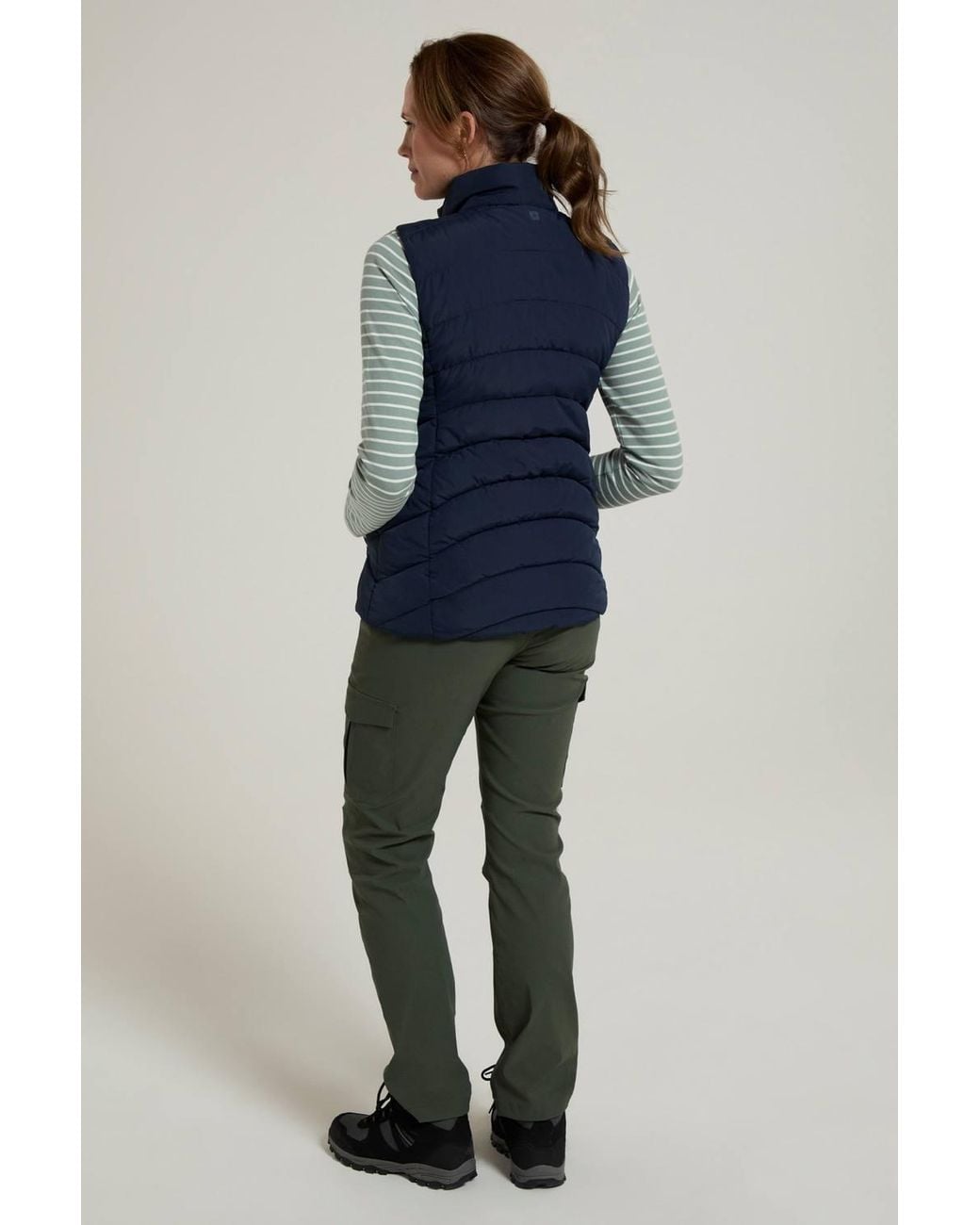 Mountain Warehouse Blue 'Opal' Lightweight Water Resistant Warm Padded Full Zip Puffer Jacketgilet