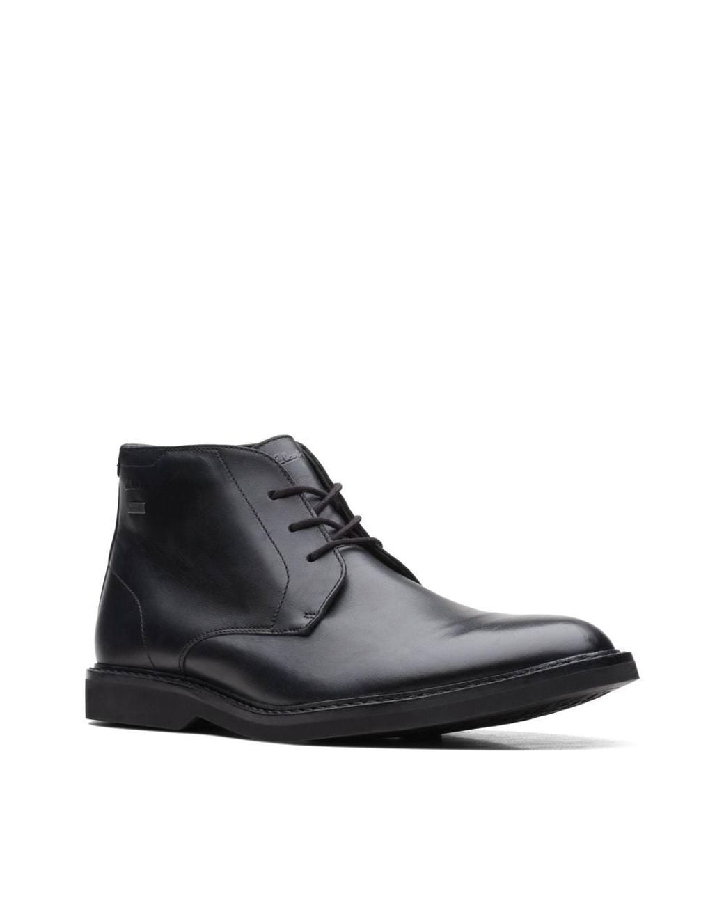Clarks Black Atticus Lt Hi Gore-Tex Leather Ankle Boots, Lace Up for men