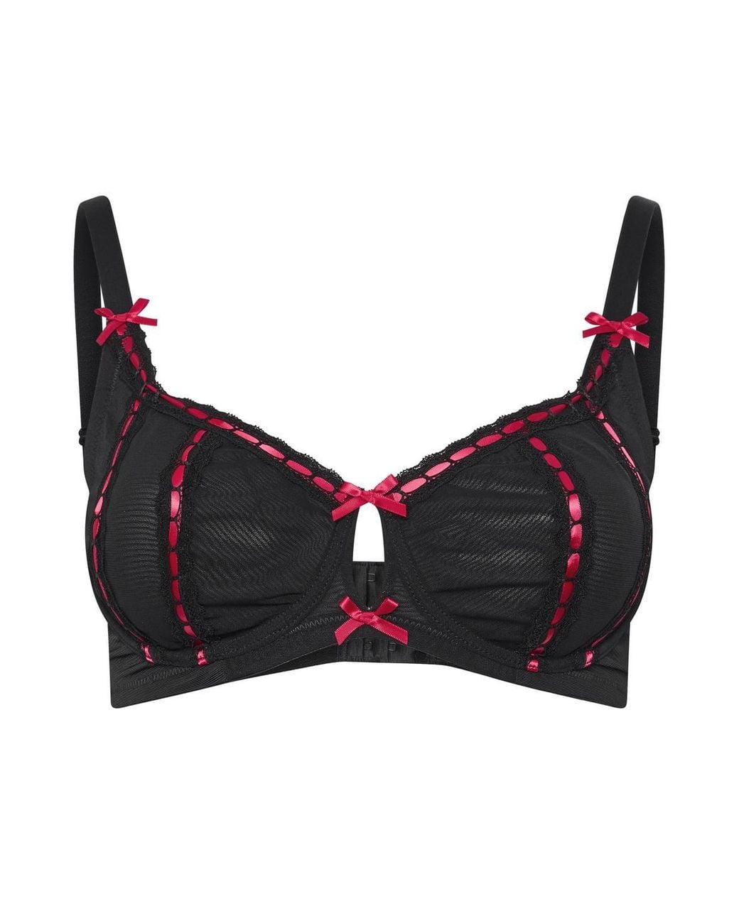 Yours Black Mesh Underwired Non-Padded Bra
