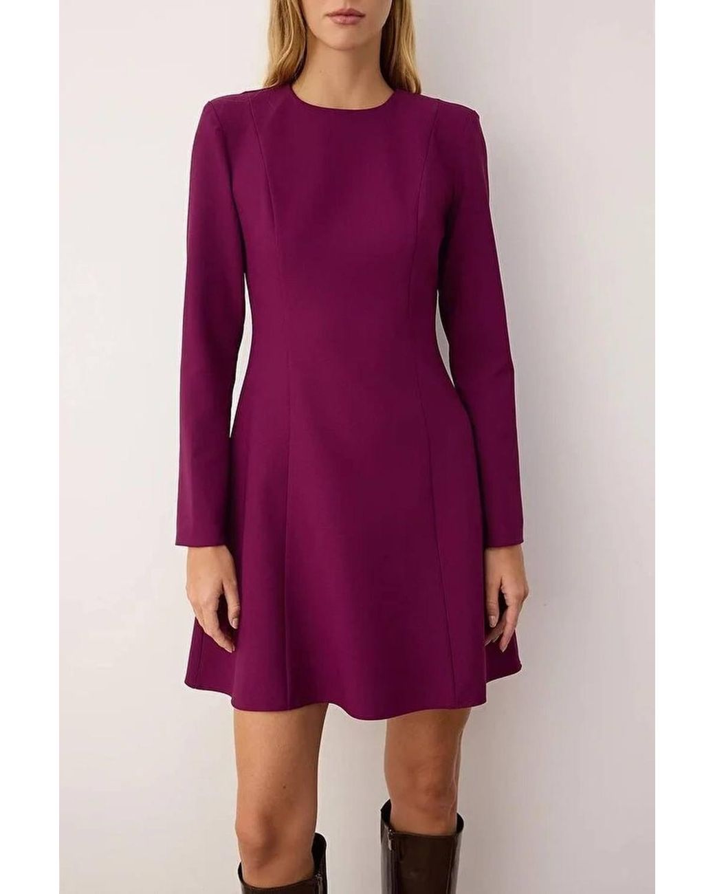 WOVCOR Purple Mini Woven Dress Flounce Skirt