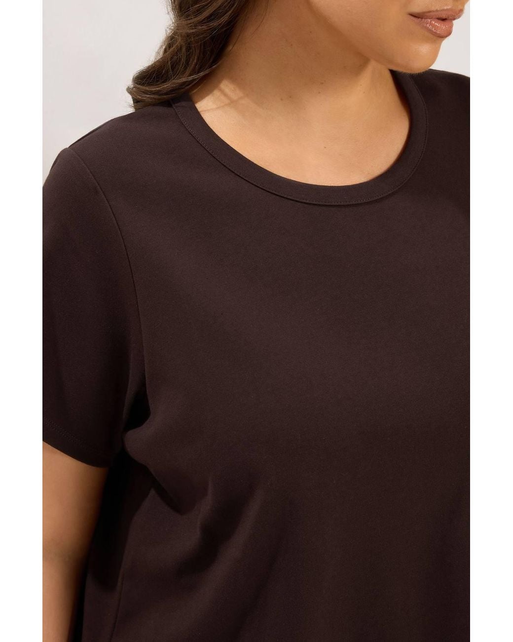 Yours Black Short Sleeve Interlock T-Shirt