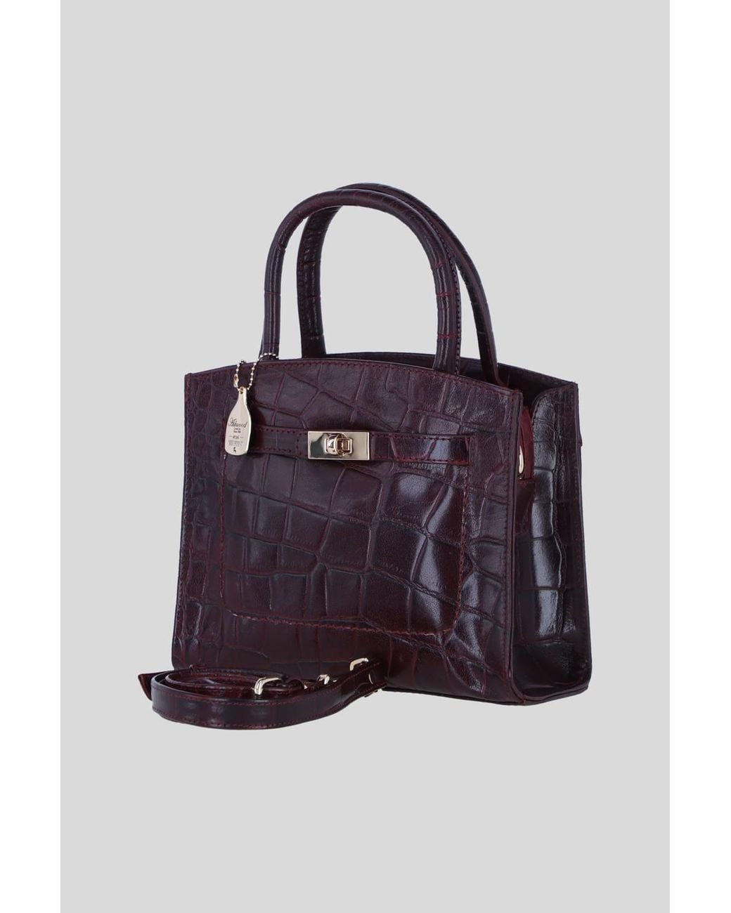 Ashwood Leather Genuine Leather Structured Handbag W/ Detachable Crossbody Strap