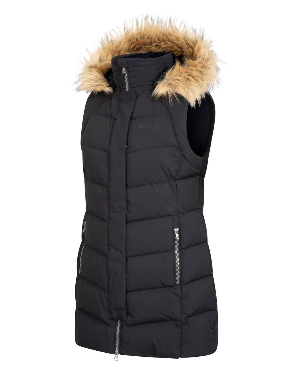 Mountain Warehouse Blue 'Isla Extreme' Water Resistant Full Zip Padded Hooded Winter Gilet