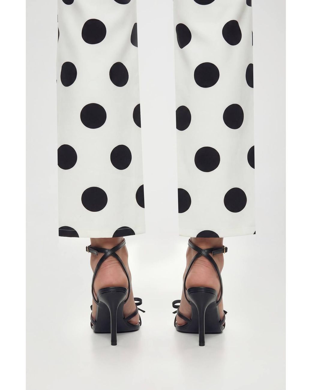 MissPap Natural Faux Leather Barely There Bow Medium Stiletto Heel Sandals