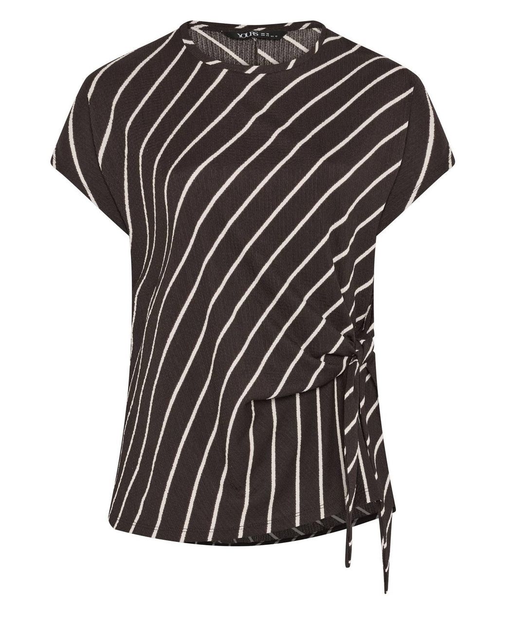 Yours Black Stripe Knot T-Shirt