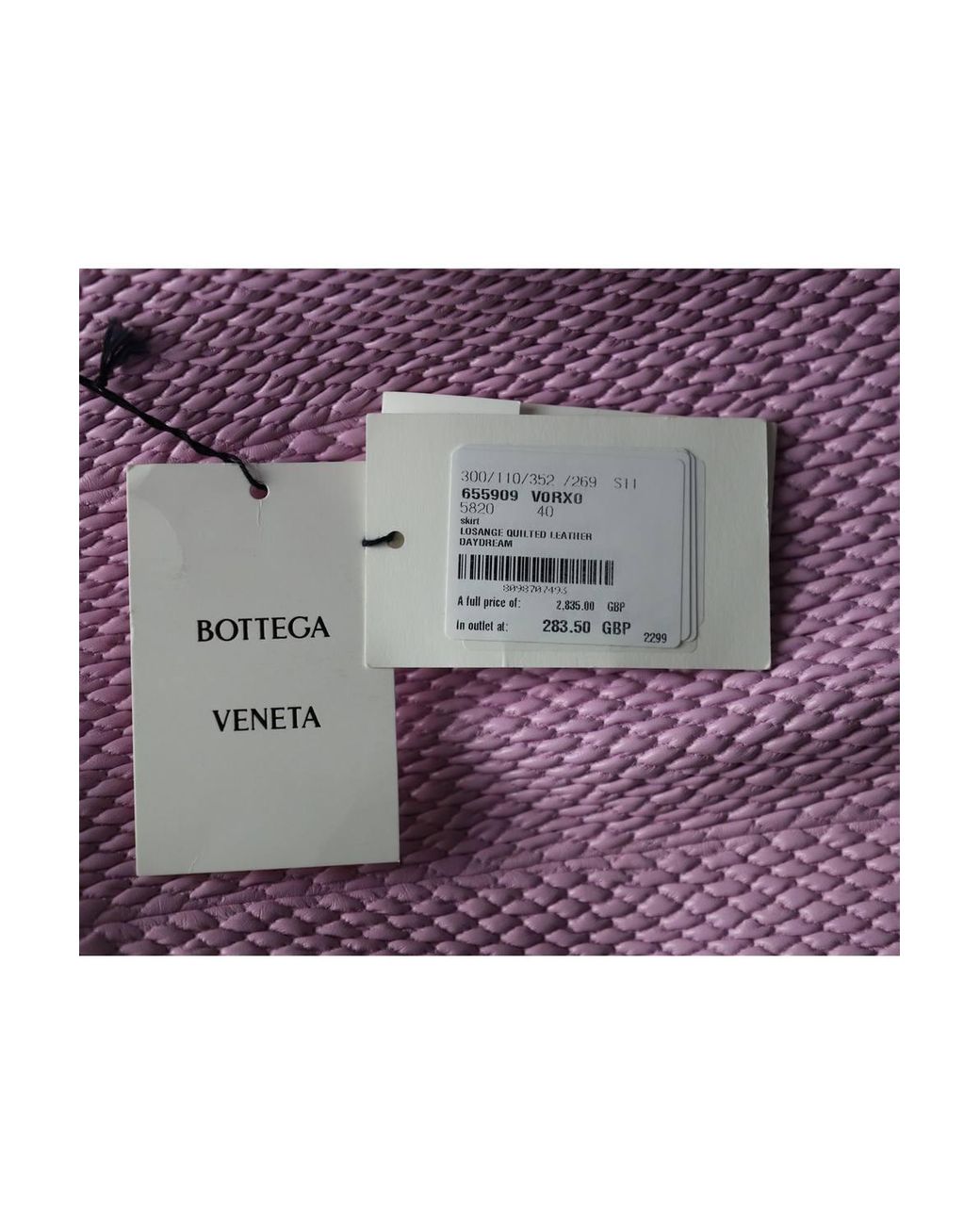 Bottega Veneta Purple Preloved Quilted Skirt