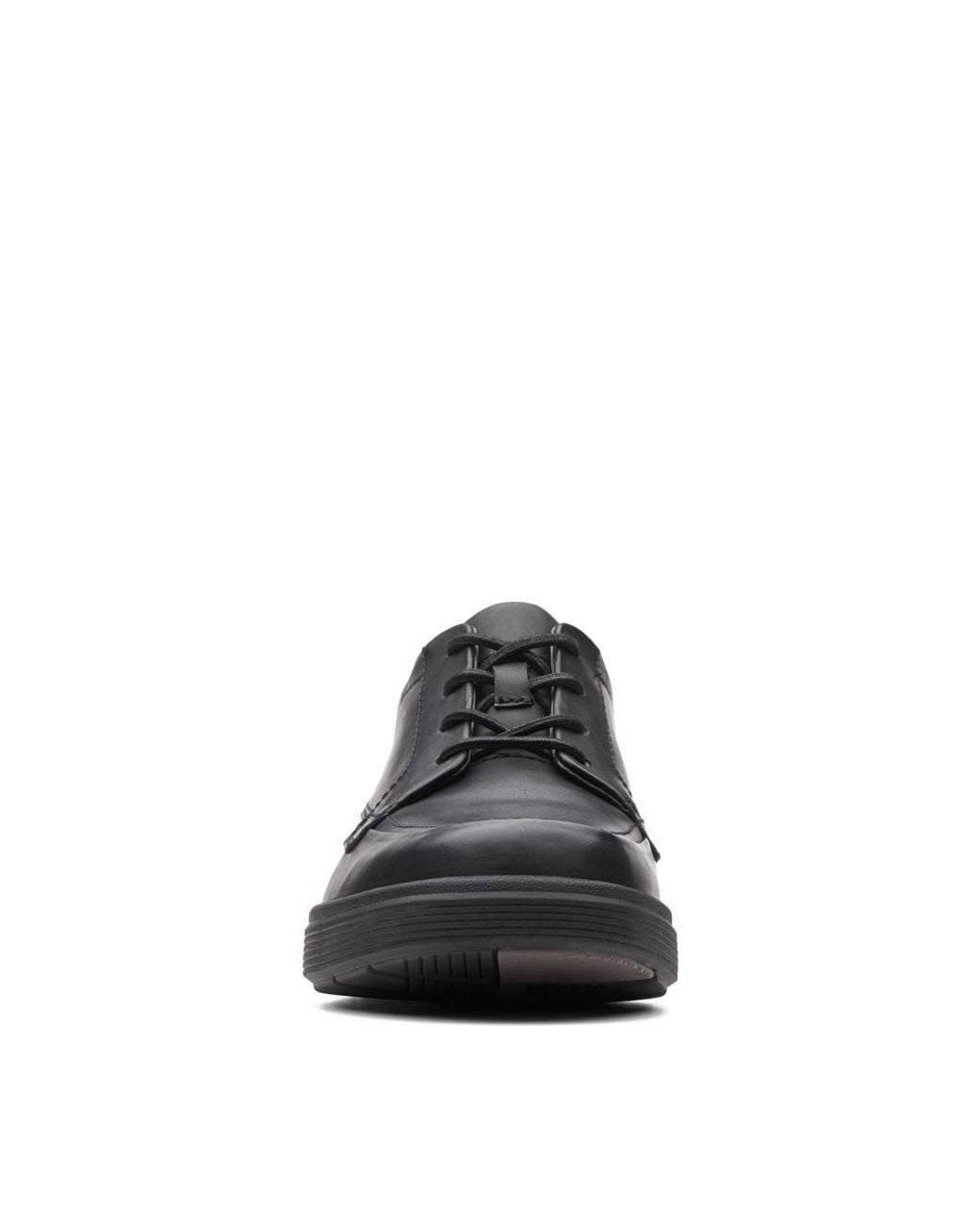 Clarks Black Un Abode Ease Leather Derby Shoes, Lace Up for men