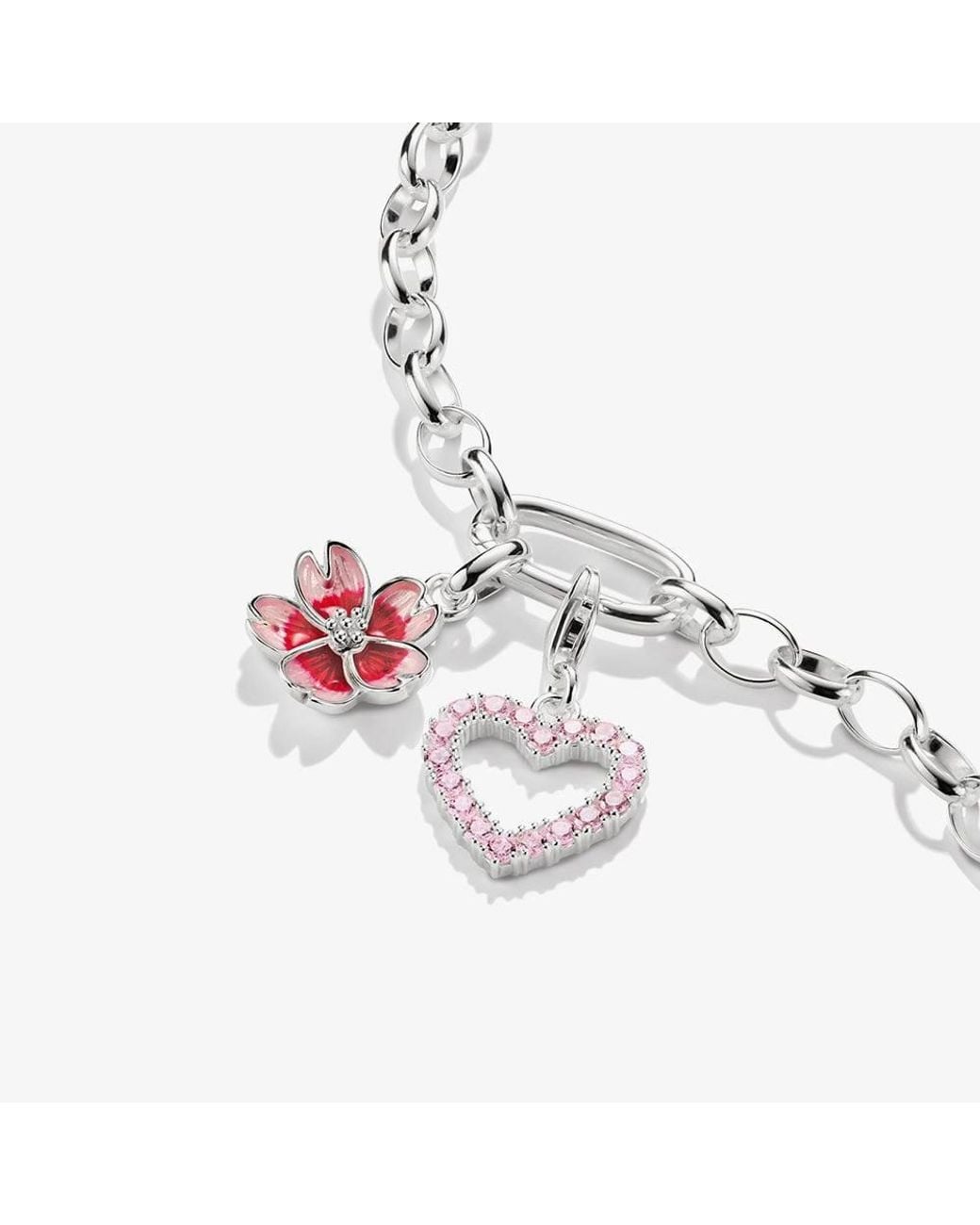 Thomas Sabo Pink Charm Club Tokyo Crush Heart Charm 2241-051-9