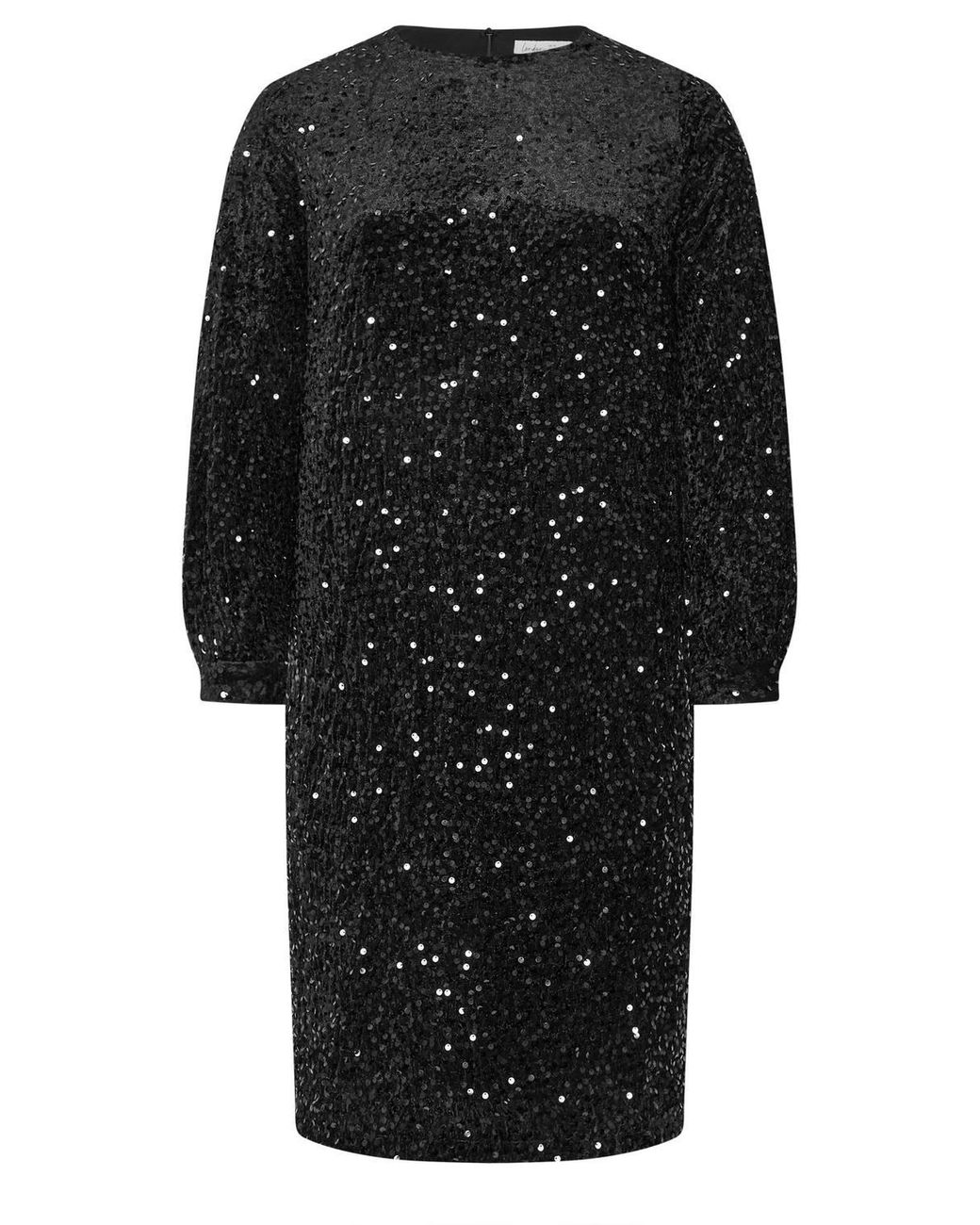 Yours Black Velvet Sequin Dress