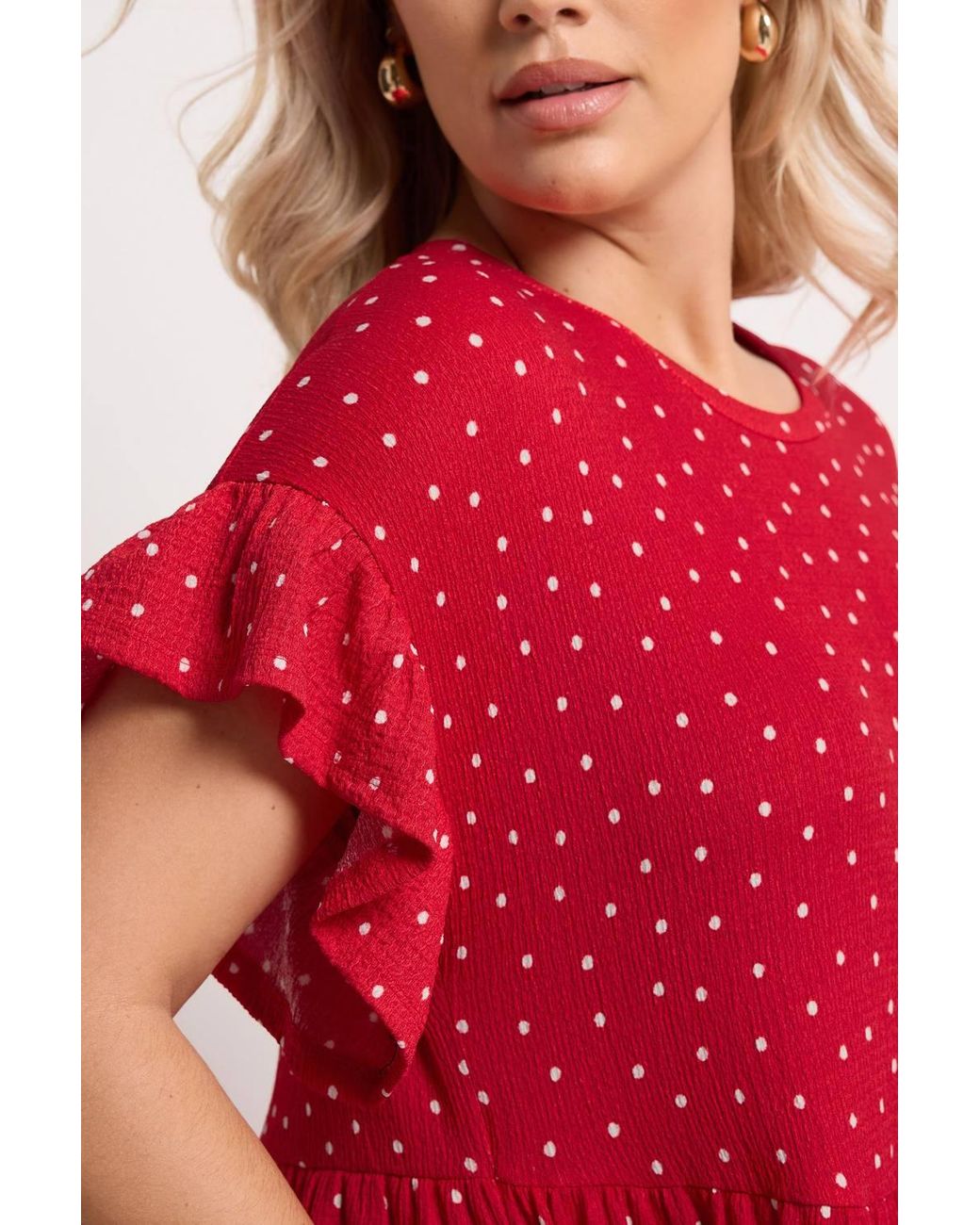 Yours Red Polka Dot Midi Dress