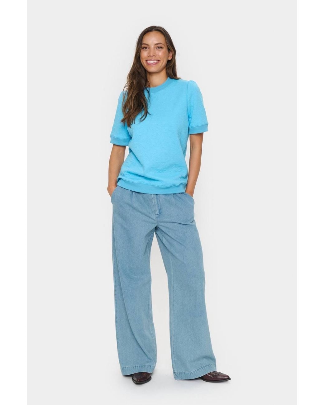 Saint Tropez Blue Joolsz Short Sleeve Sweatshirt