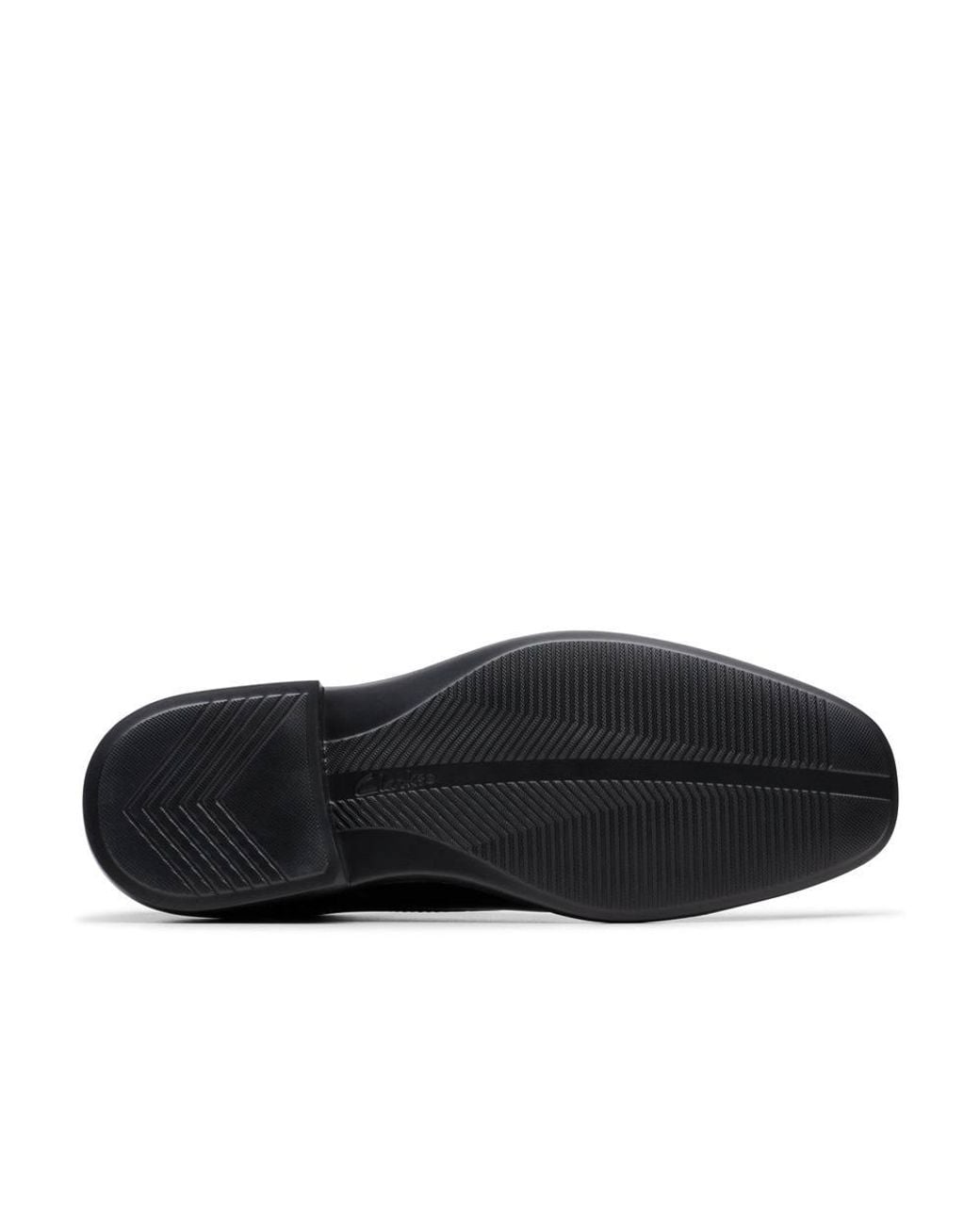 Clarks Black Cosgrove Cap Leather Derby Shoes, Lace Up for men