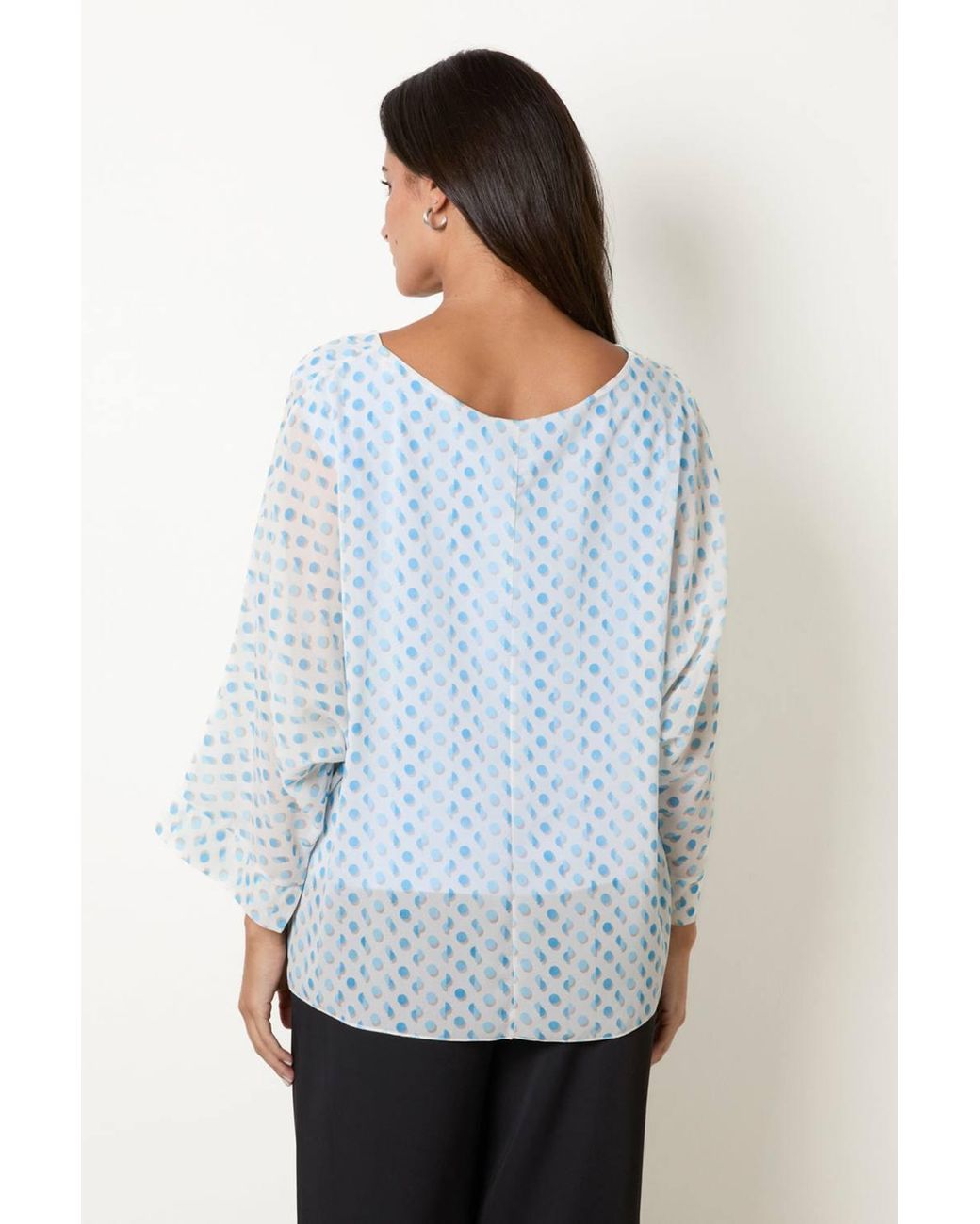 Blue Vanilla Blue Short Sleeve Round Neck Top