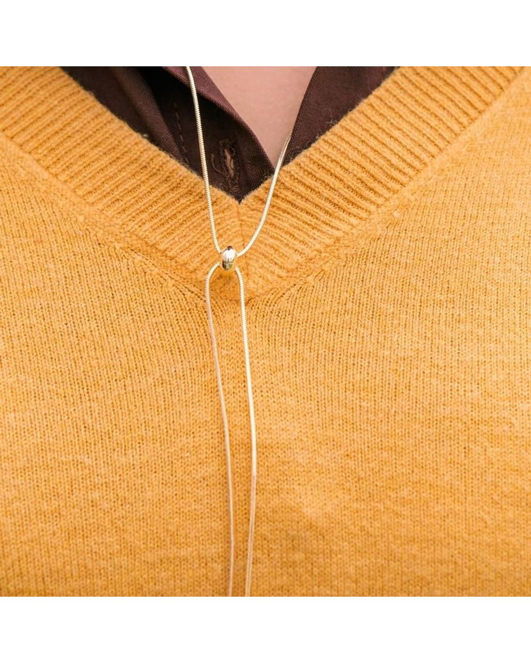 The Colourful Aura Orange Stainless Steel Bow Knot Snake Chain Adjustable Necklace