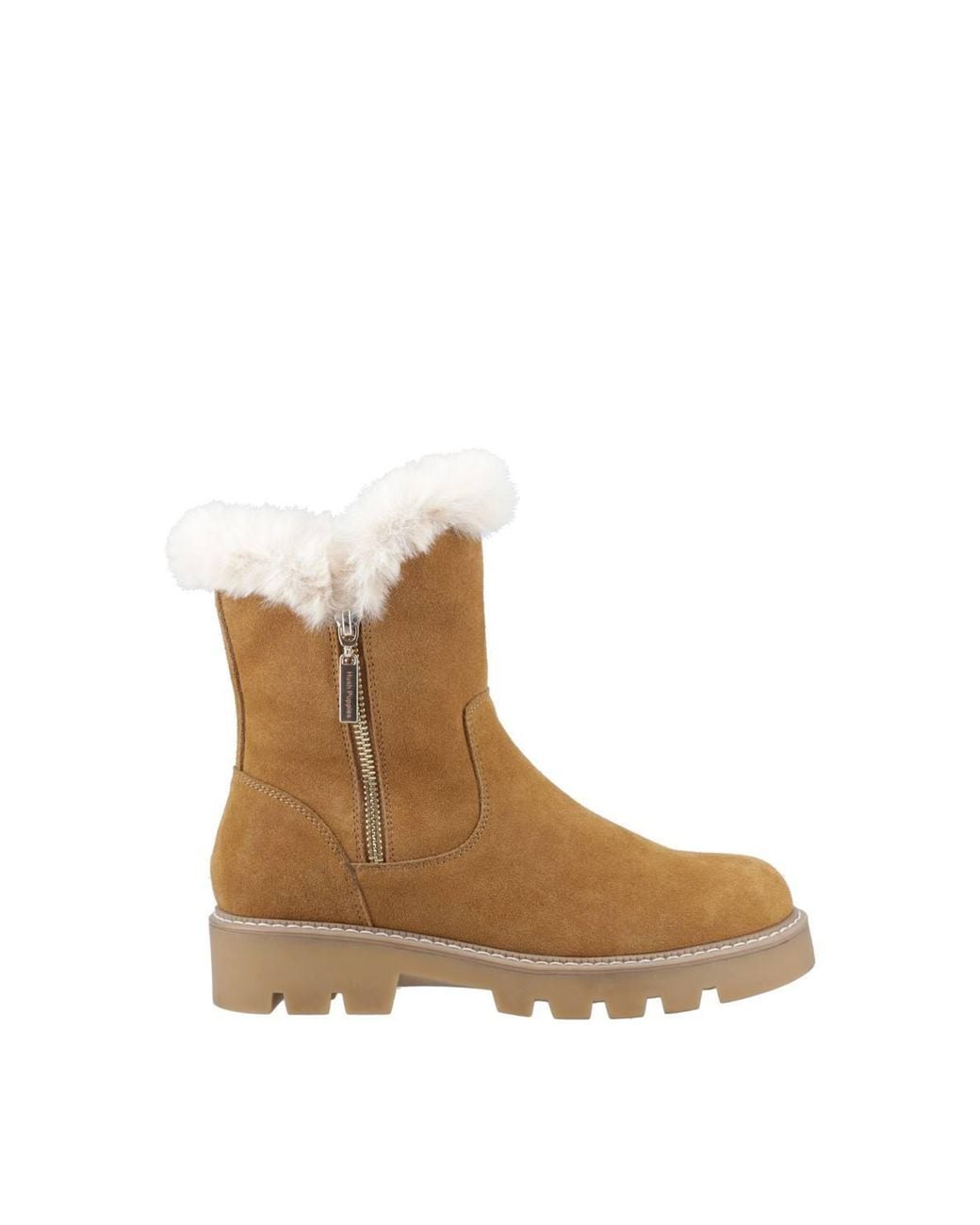Hush Puppies Brown Ambre Zip Boot