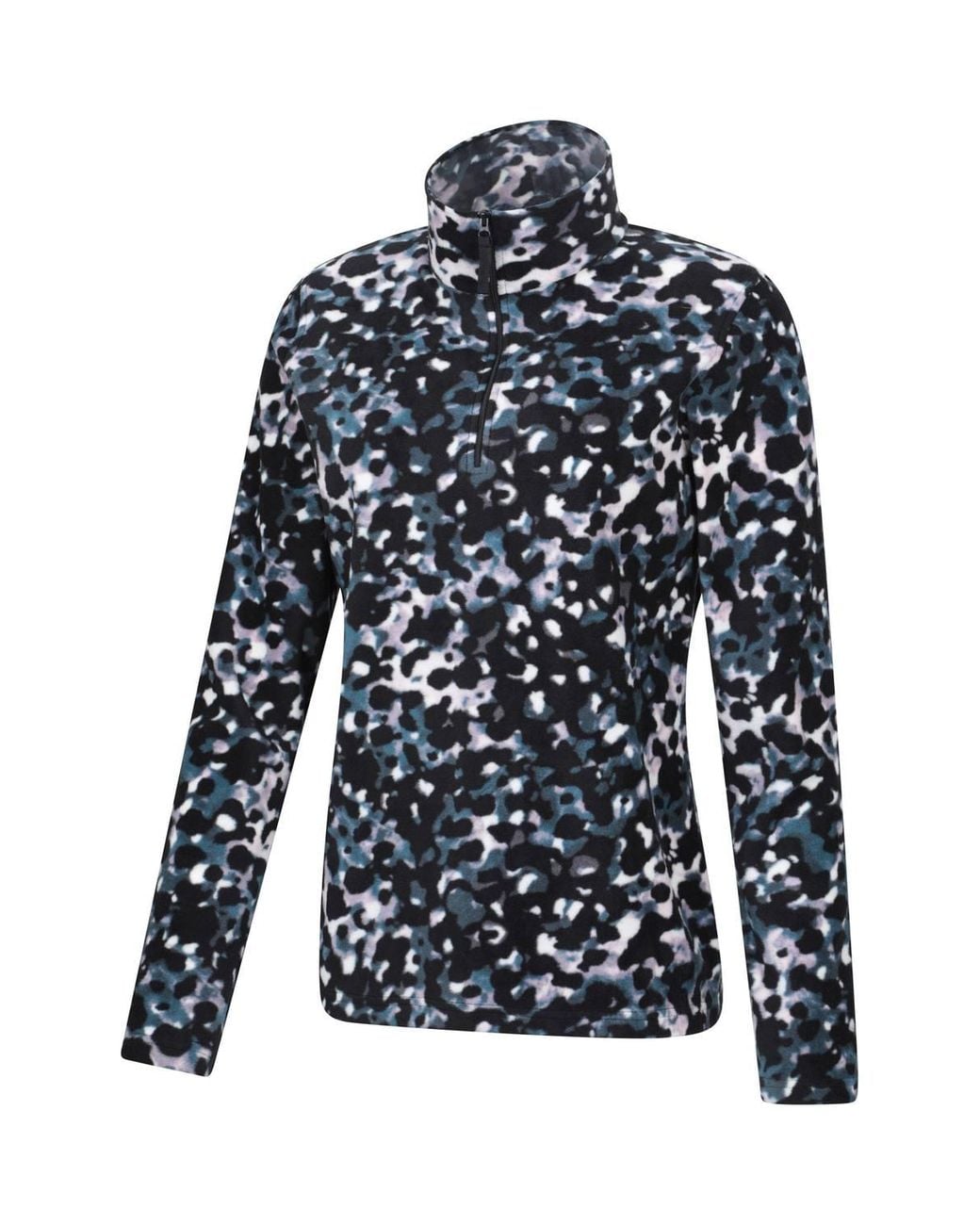 Mountain Warehouse Purple 'Camber' Half Zip Striped Outdoors Everyday Fleece Top