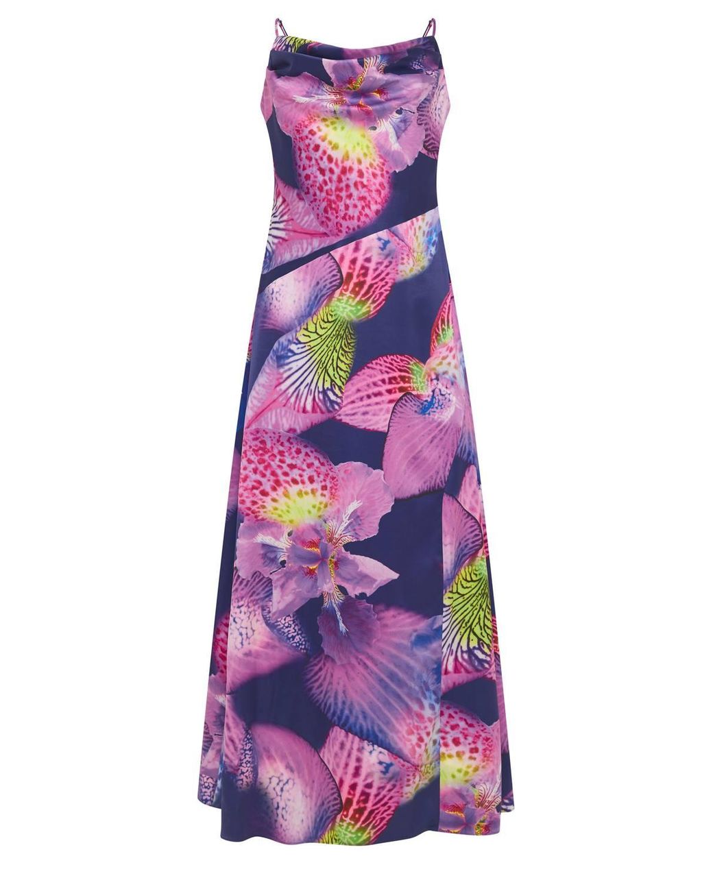 Star by Julien MacDonald Pink Floral Cowl Neckline Maxi Dress