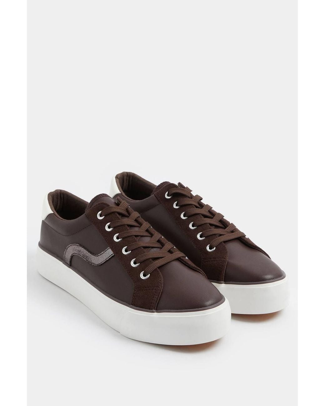 Yours Blue Faux Leather Trainers