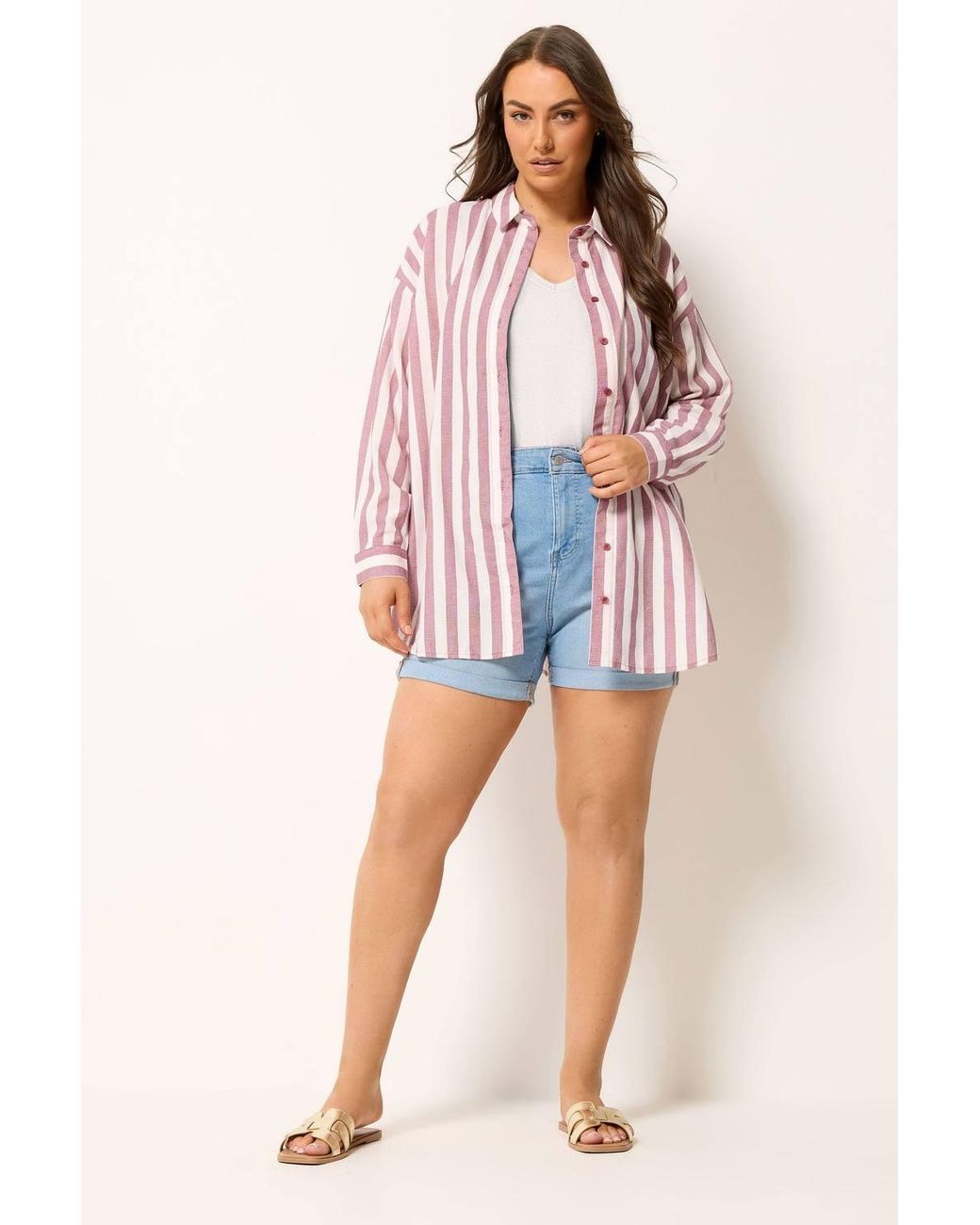 Yours Red Stripe Linen Shirt