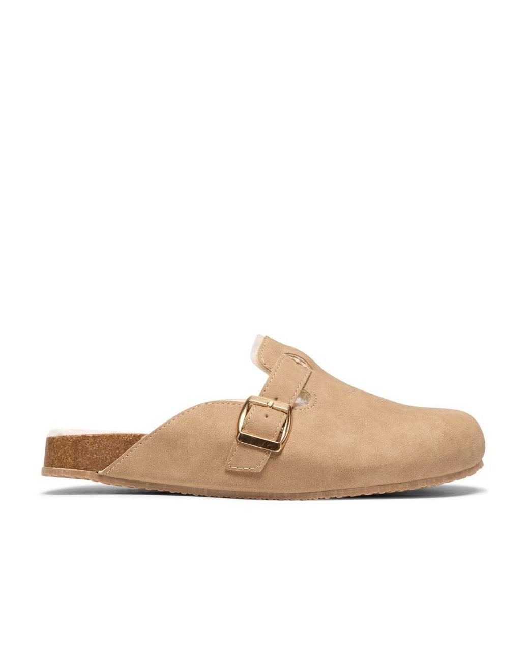 Clarks Natural Fira Clog Sand Slip Ons, Slippers