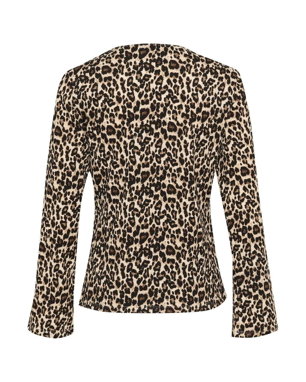 Saint Tropez Natural Ilyssasz Round Neck Flared Sleeve Blouse