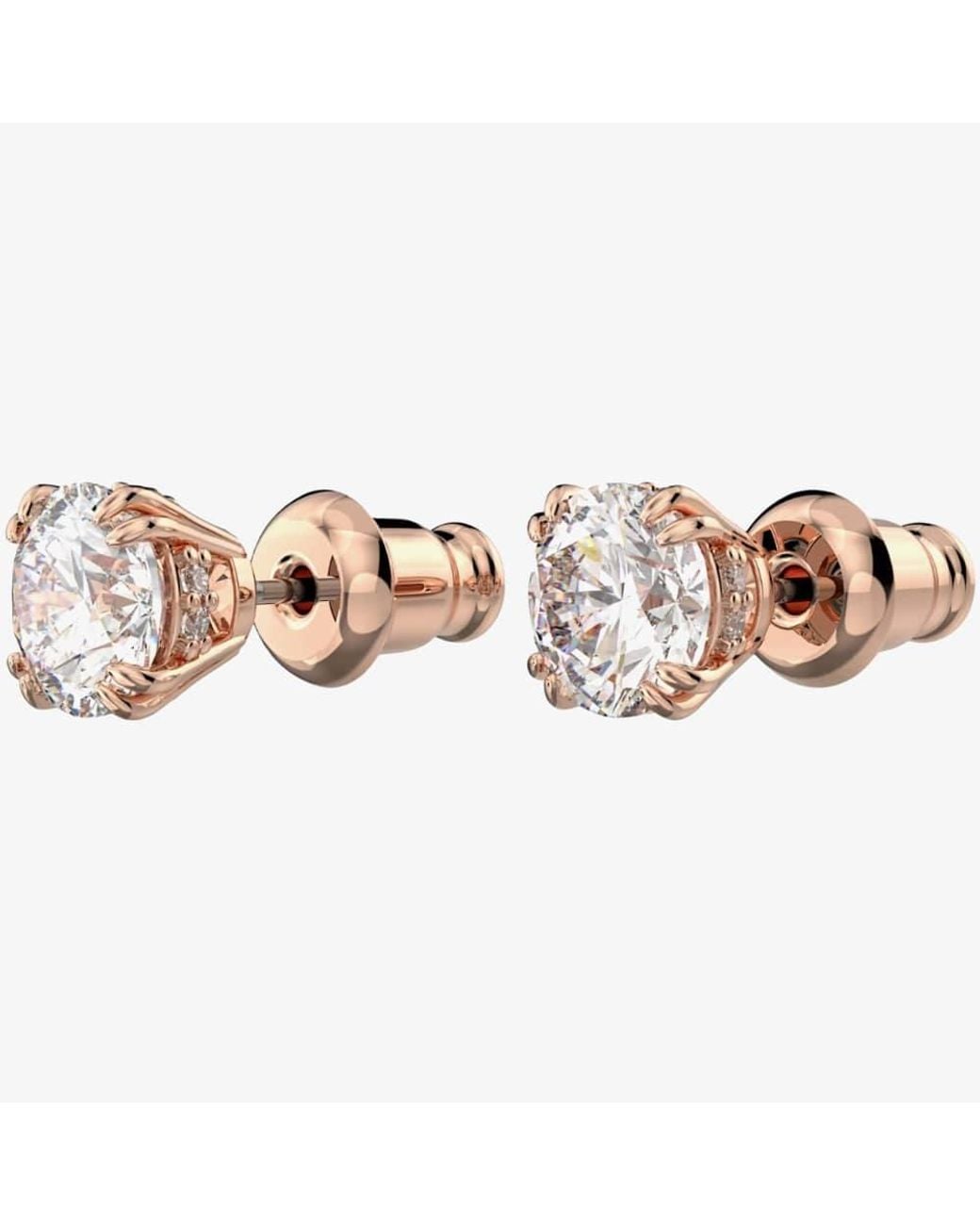 Swarovski Metallic Constella Rose-Plated Stud Earrings 5638801