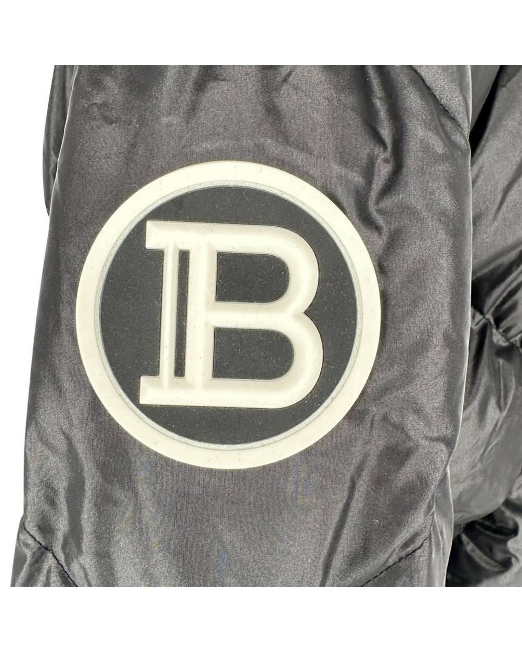 Balmain Gray Preloved Double-Breasted Quilted Puffer Down Jacket