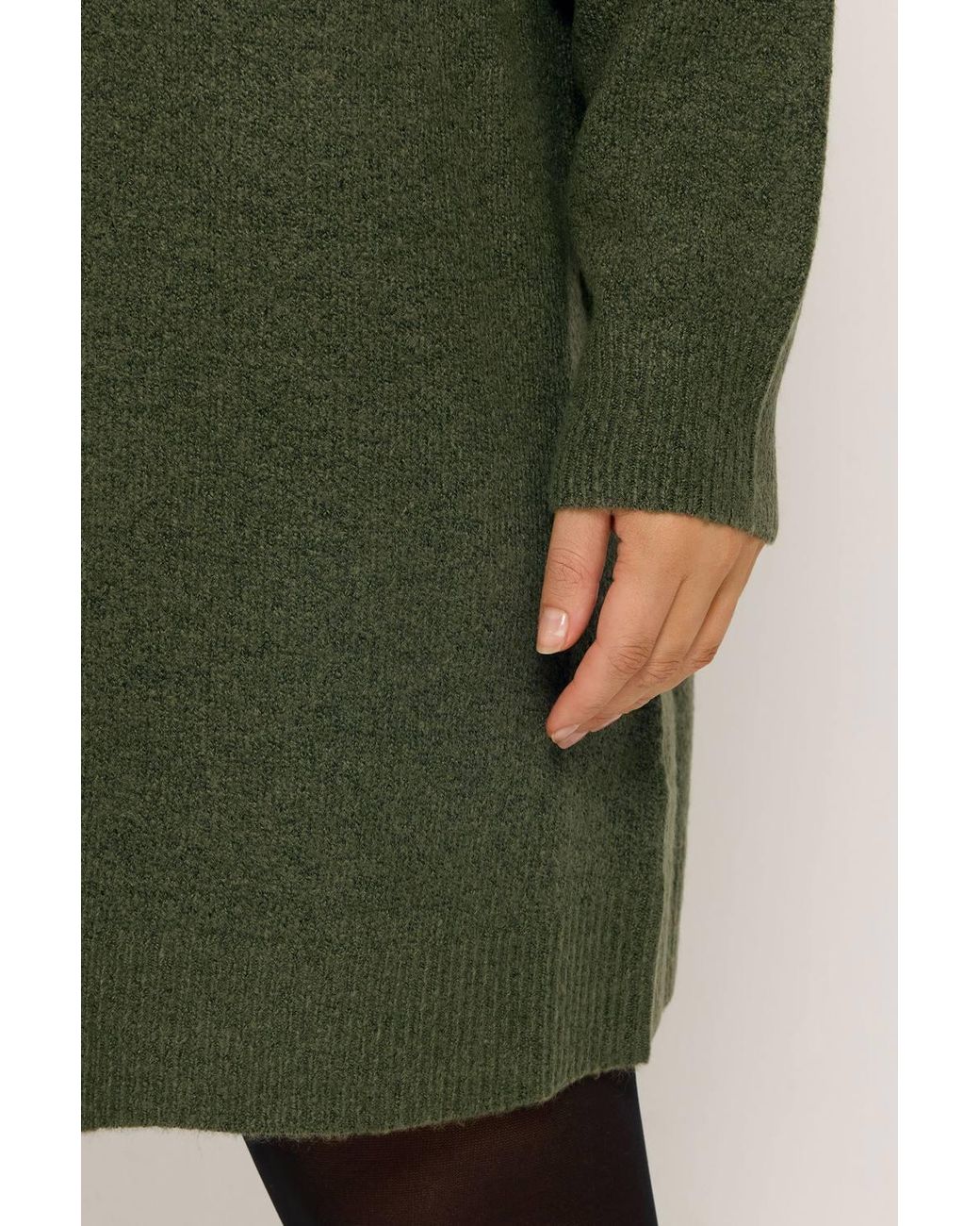 Yours Green Knitted Jumper Dress
