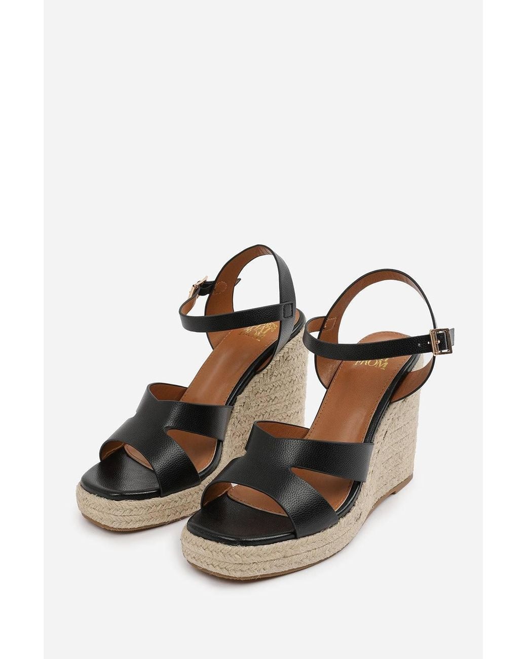 Where's That From Natural 'Belvia' Wedge Heel Sandals W/ Cutout Strap