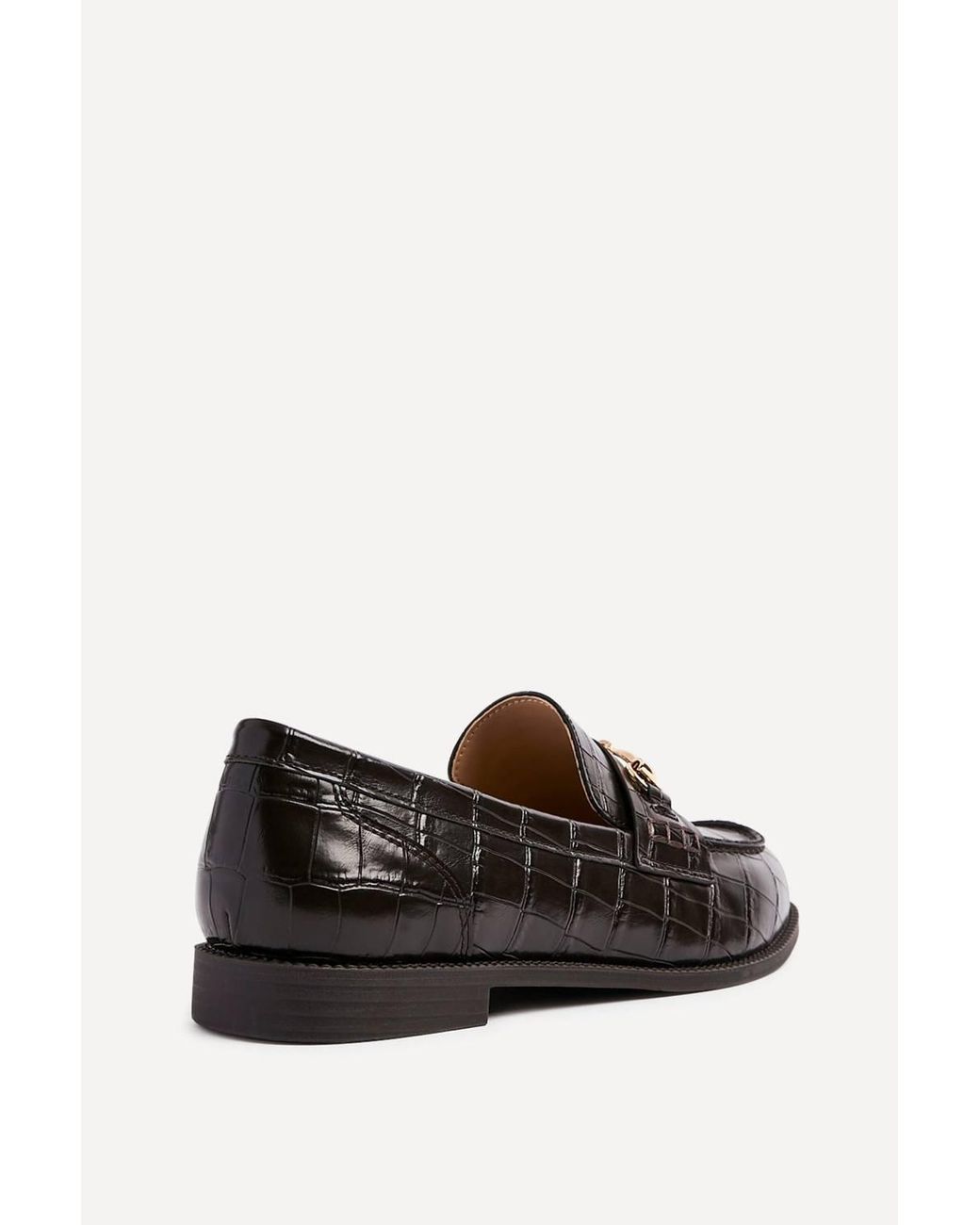 Linzi White Maison Faux Croc Patent Leather Loafers