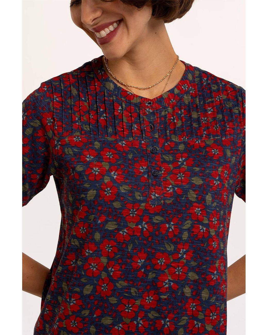 Brakeburn Multicolor North Printed Button Front T-Shirt