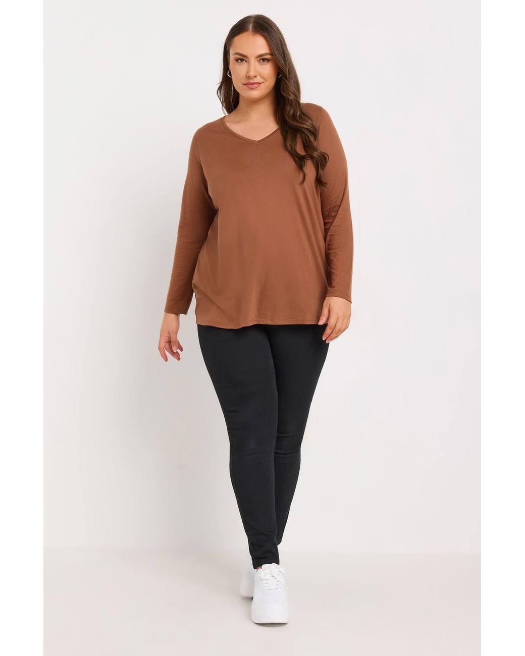 Yours Brown 3 Pack V-Neck T-Shirts