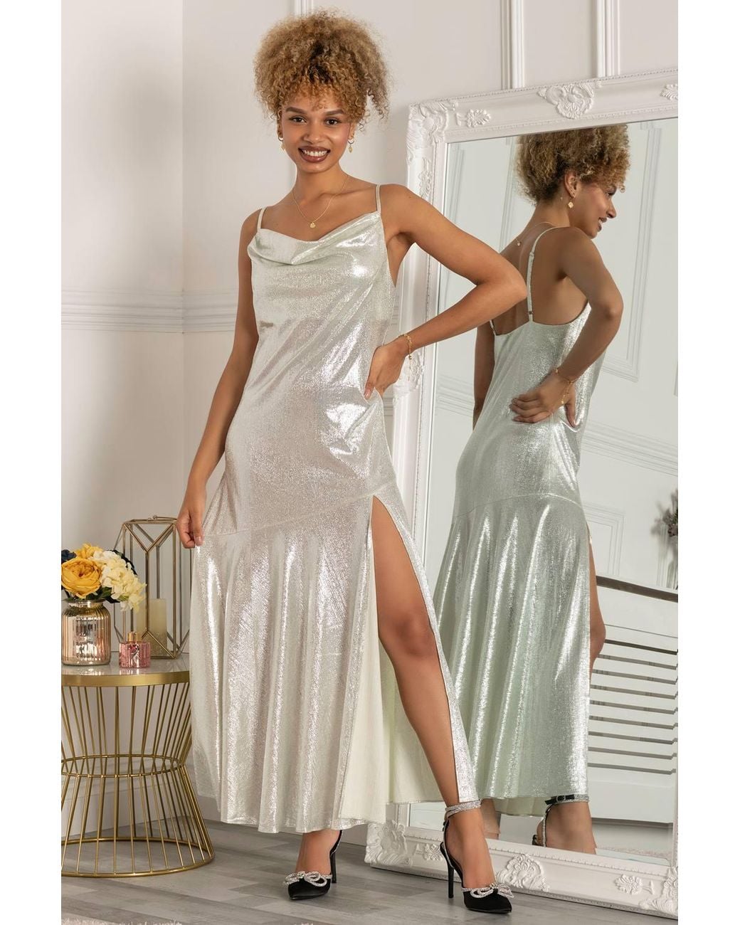 Jolie Moi Natural Ginny Spaghetti Strap Dress