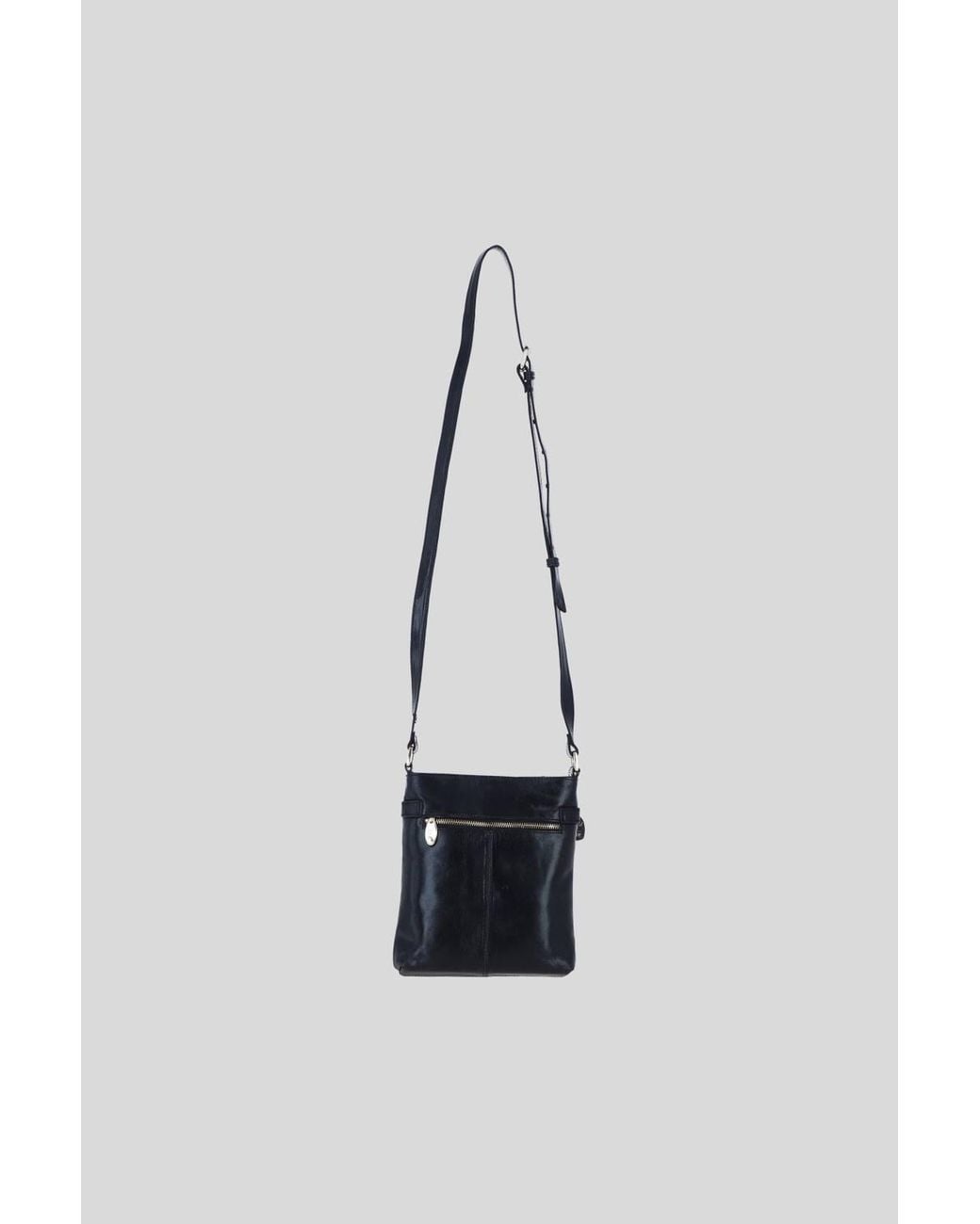 Ashwood Leather Blue Real Leather Crossbody Bag W/ Adjustable Strap