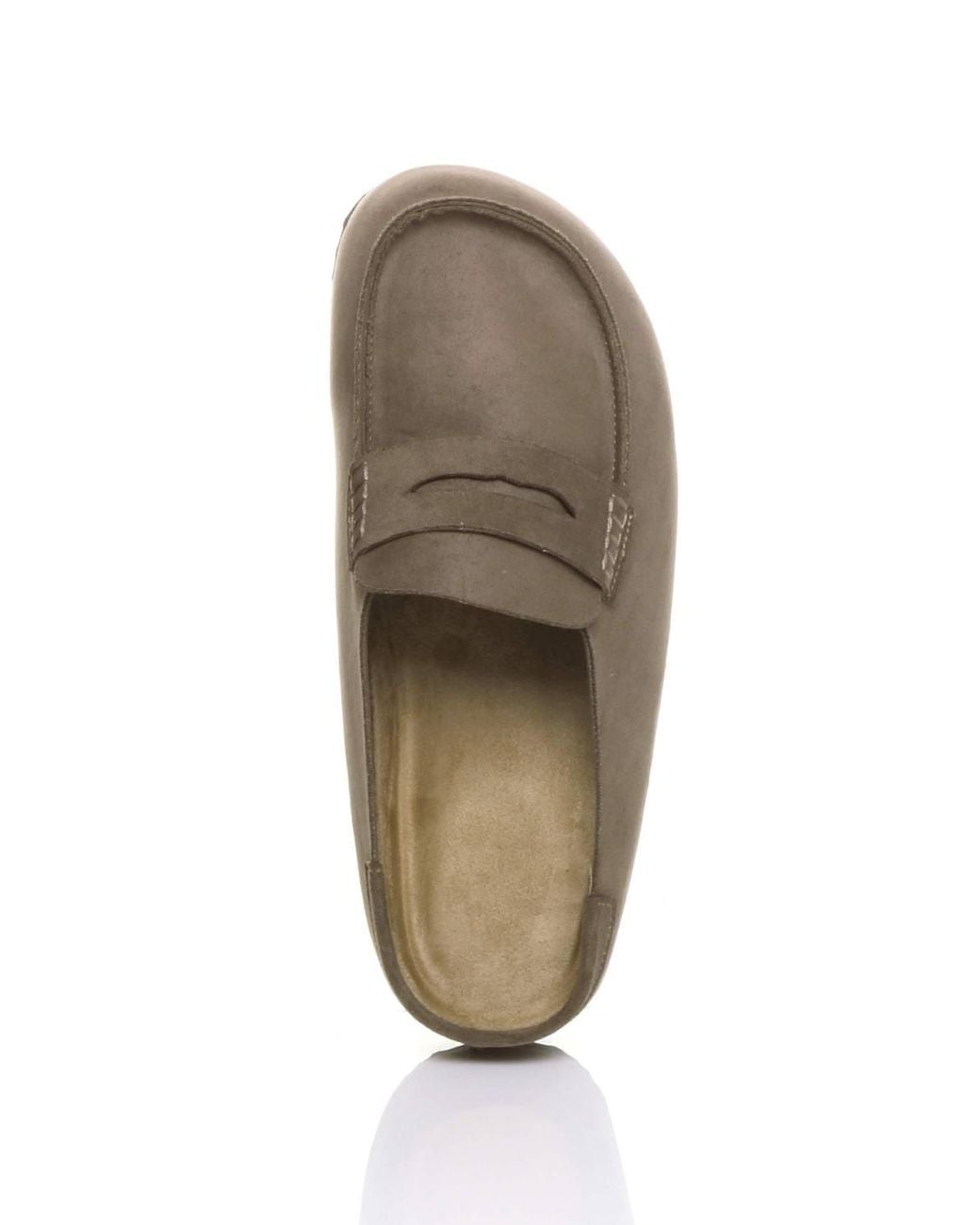 AJVANI Gray Comfortable Open Back Mules Loafers