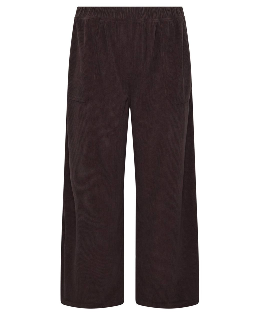 Yours Black Corduroy Wide Leg Trousers