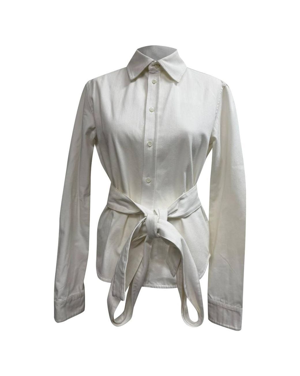 Loewe Gray Preloved Belted Button Shirt