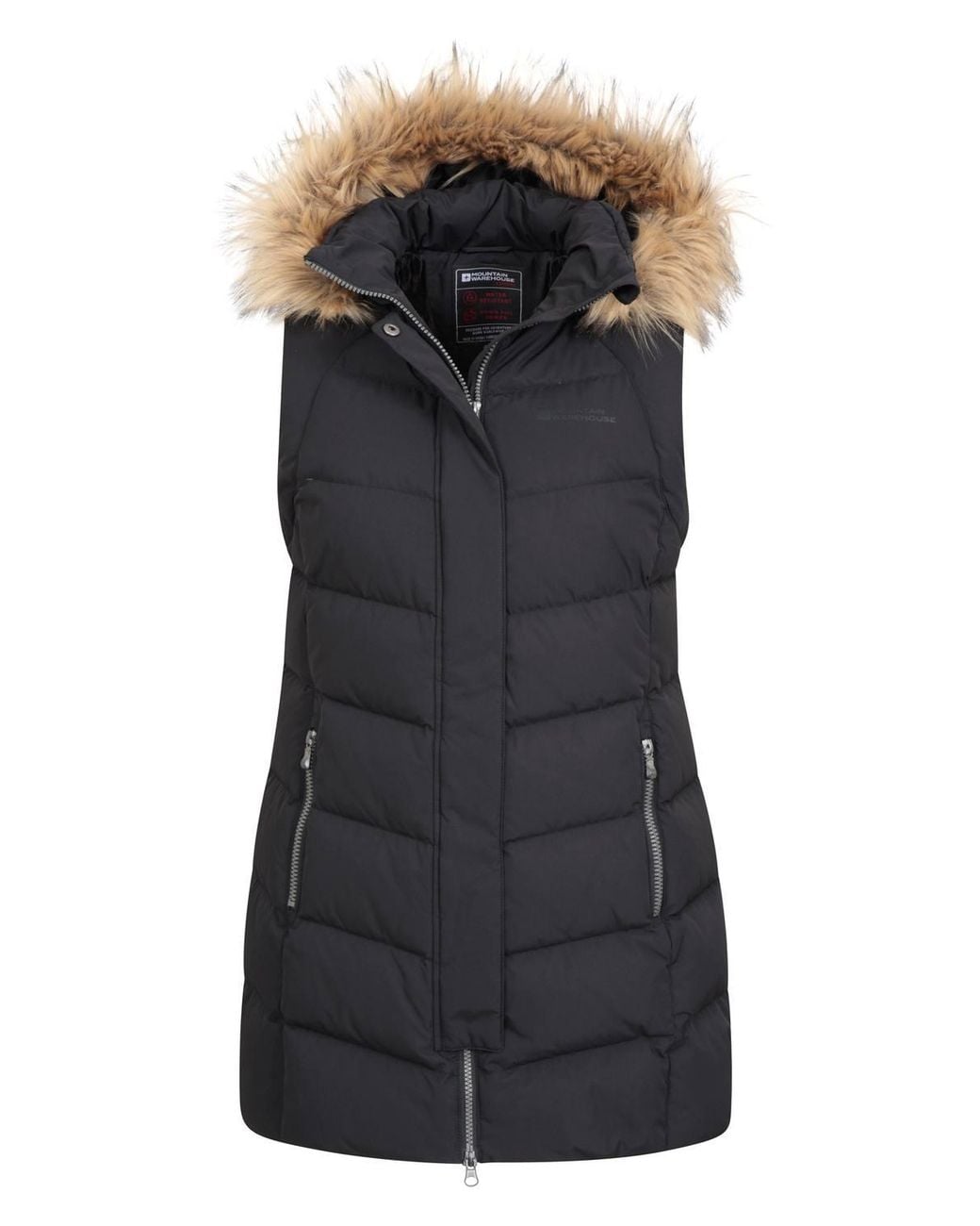Mountain Warehouse Blue 'Isla Extreme' Water Resistant Full Zip Padded Hooded Winter Gilet