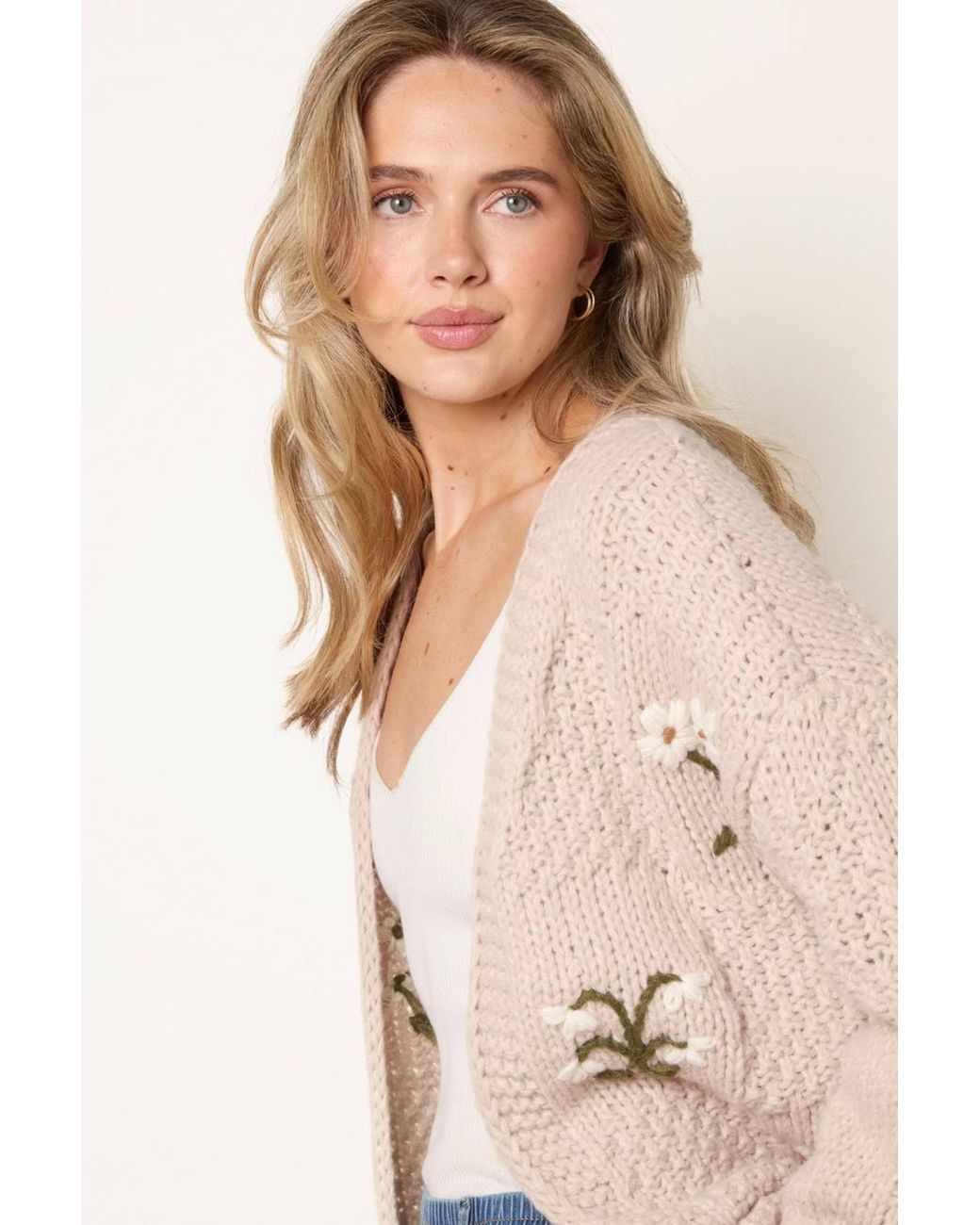 Blue Vanilla Blue Long Sleeve V-Neck Cardigan