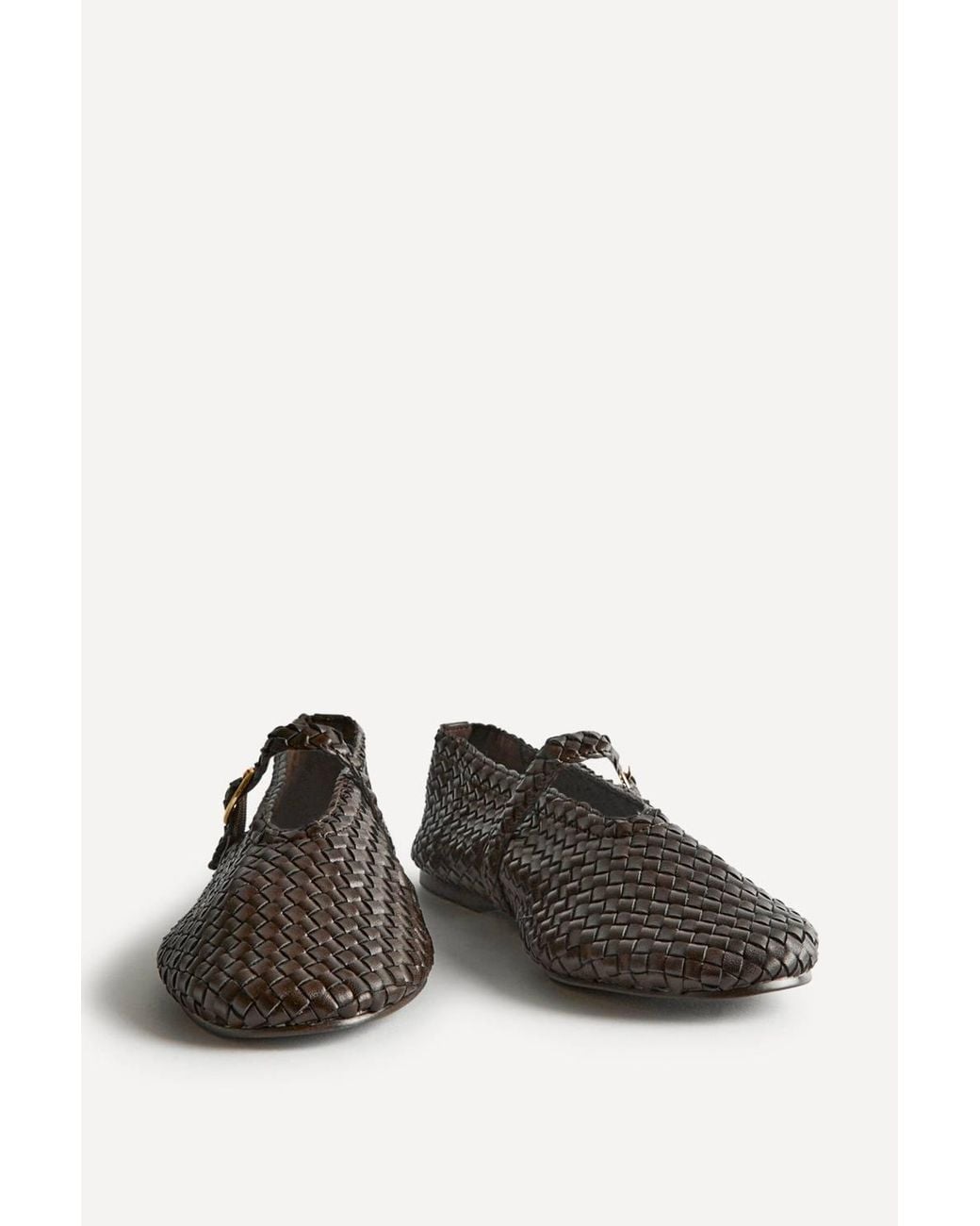 Linzi White Debut Handwoven Ballet Flats