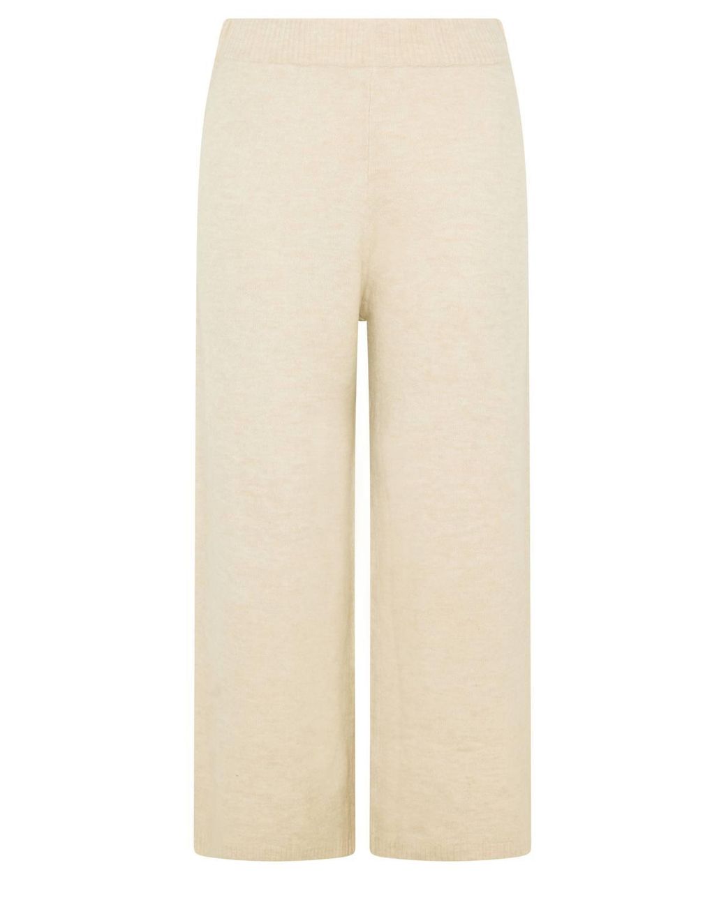 Yours Natural Knitted Wide Leg Trousers