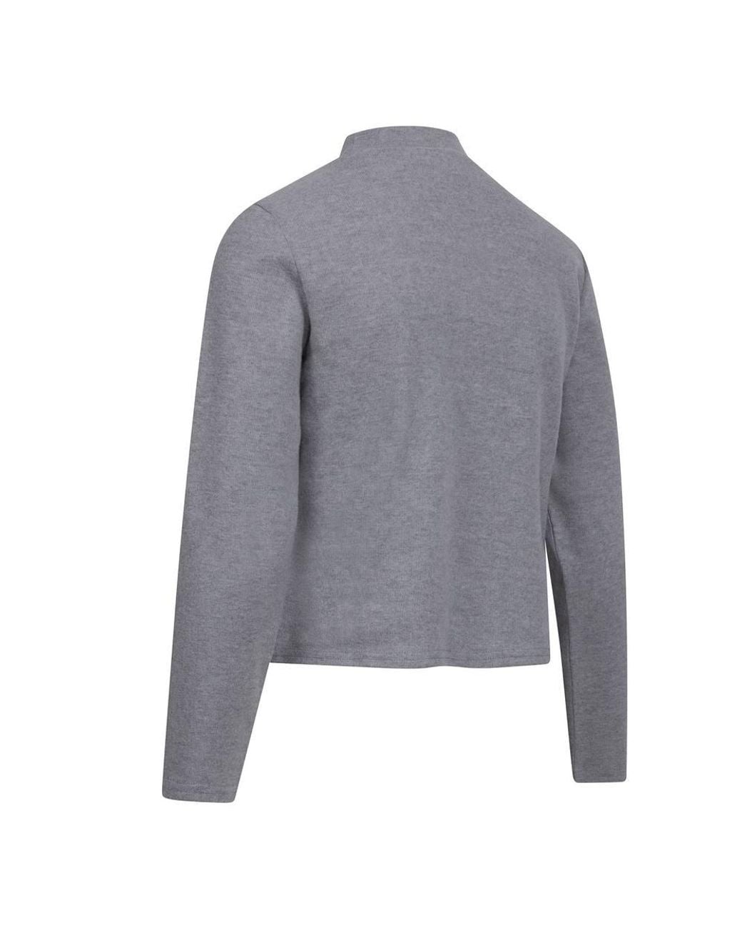 Trespass Gray Lizanna Knitted Mock Neck Top