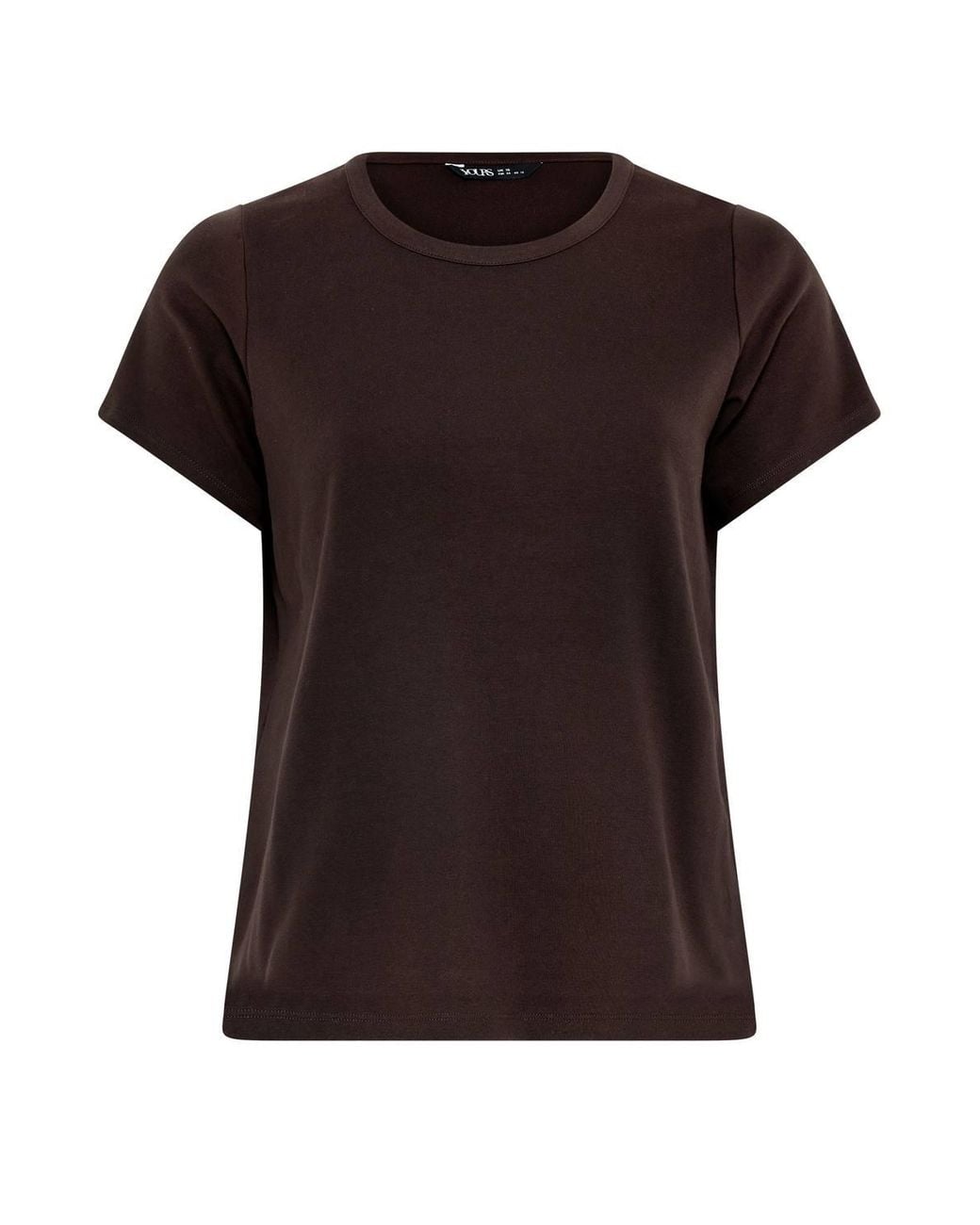 Yours Black Short Sleeve Interlock T-Shirt