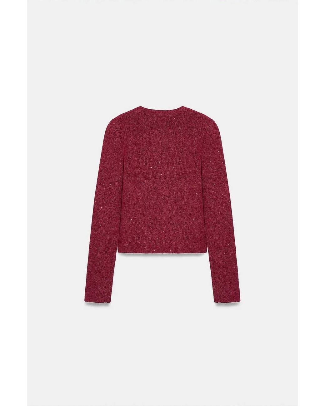 Dilvin Red Knit Cardigan