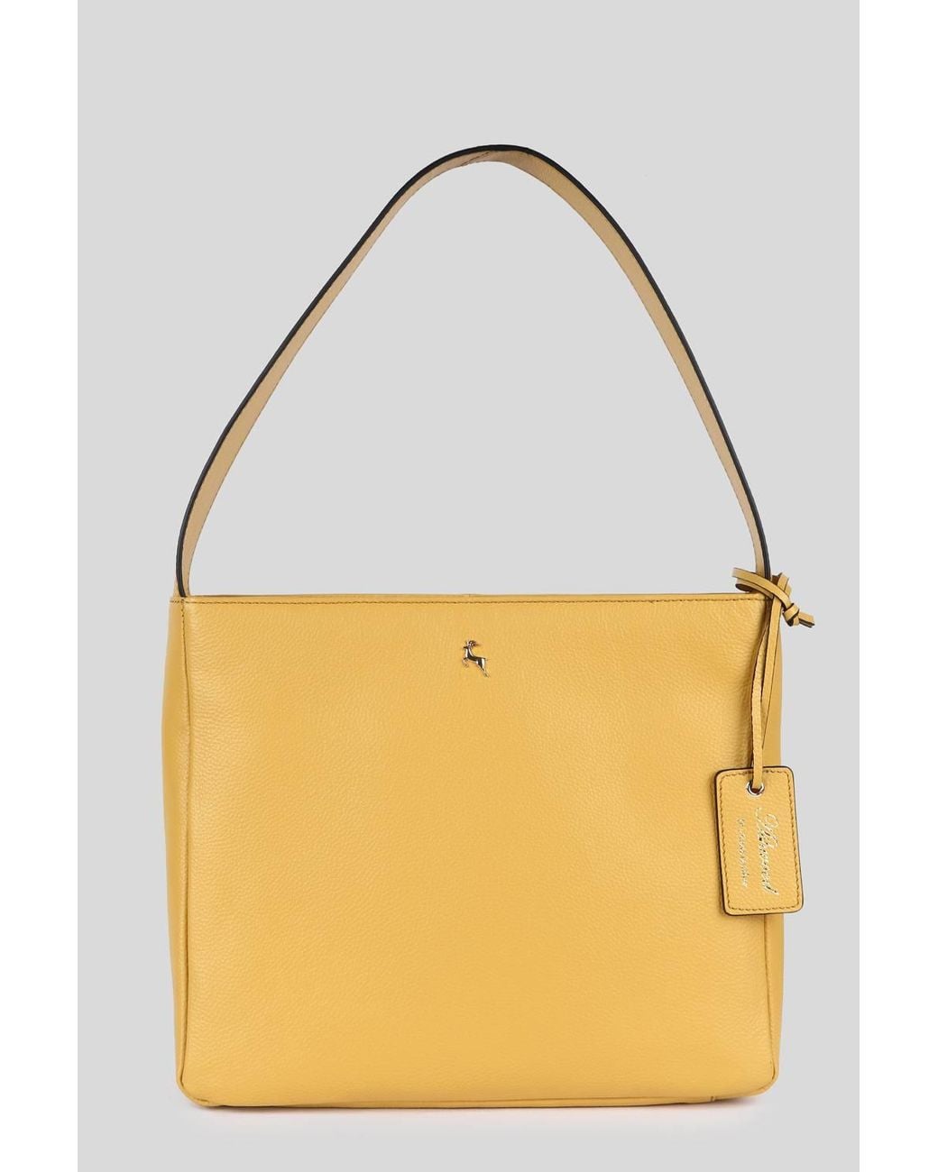 Ashwood Leather Yellow 'Capolavoro Veneziano' Real Leather Hobo Shoulder Bag
