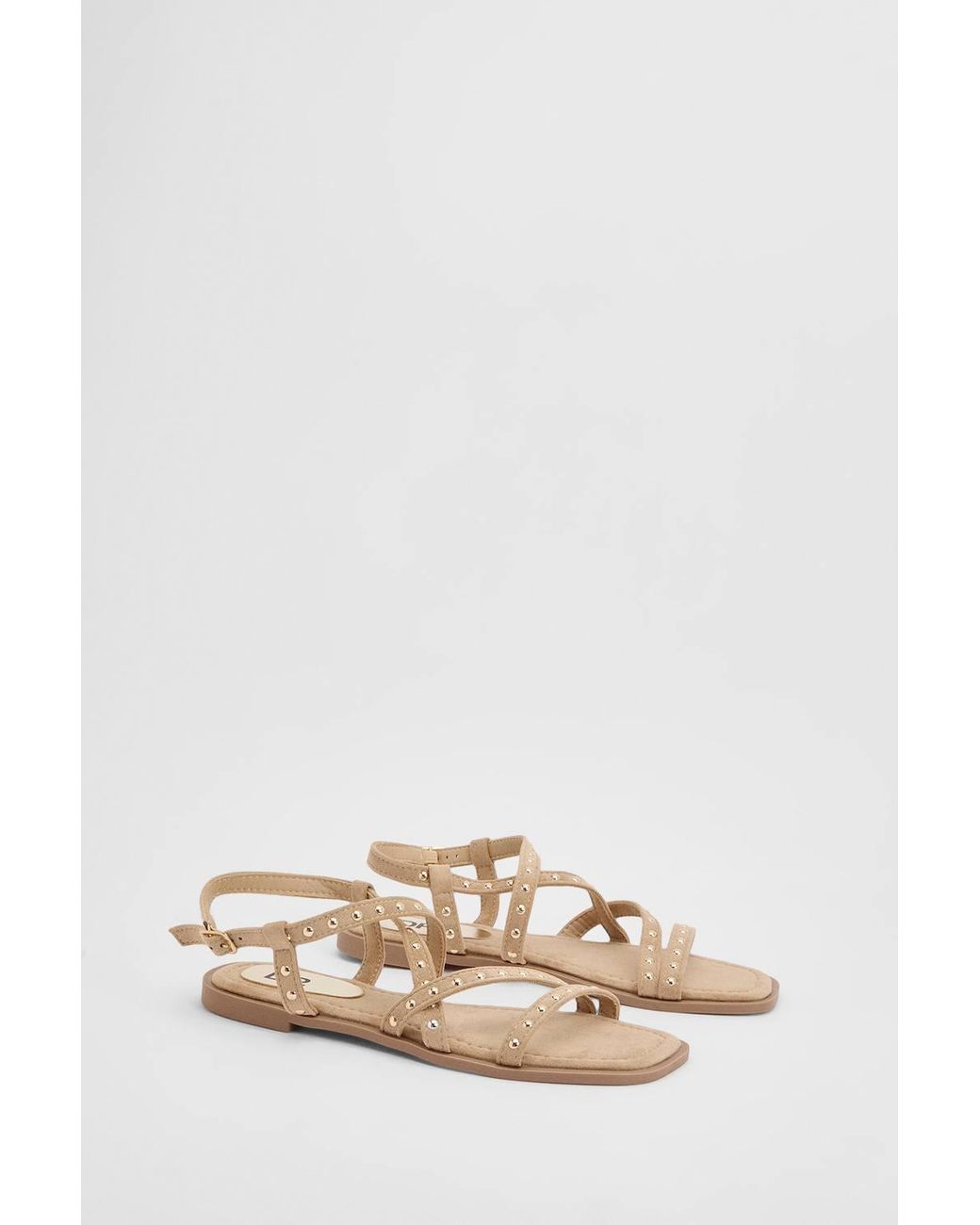 Dorothy Perkins Blue Ellis Faux Suede Studded Gladiator Flat Sandals