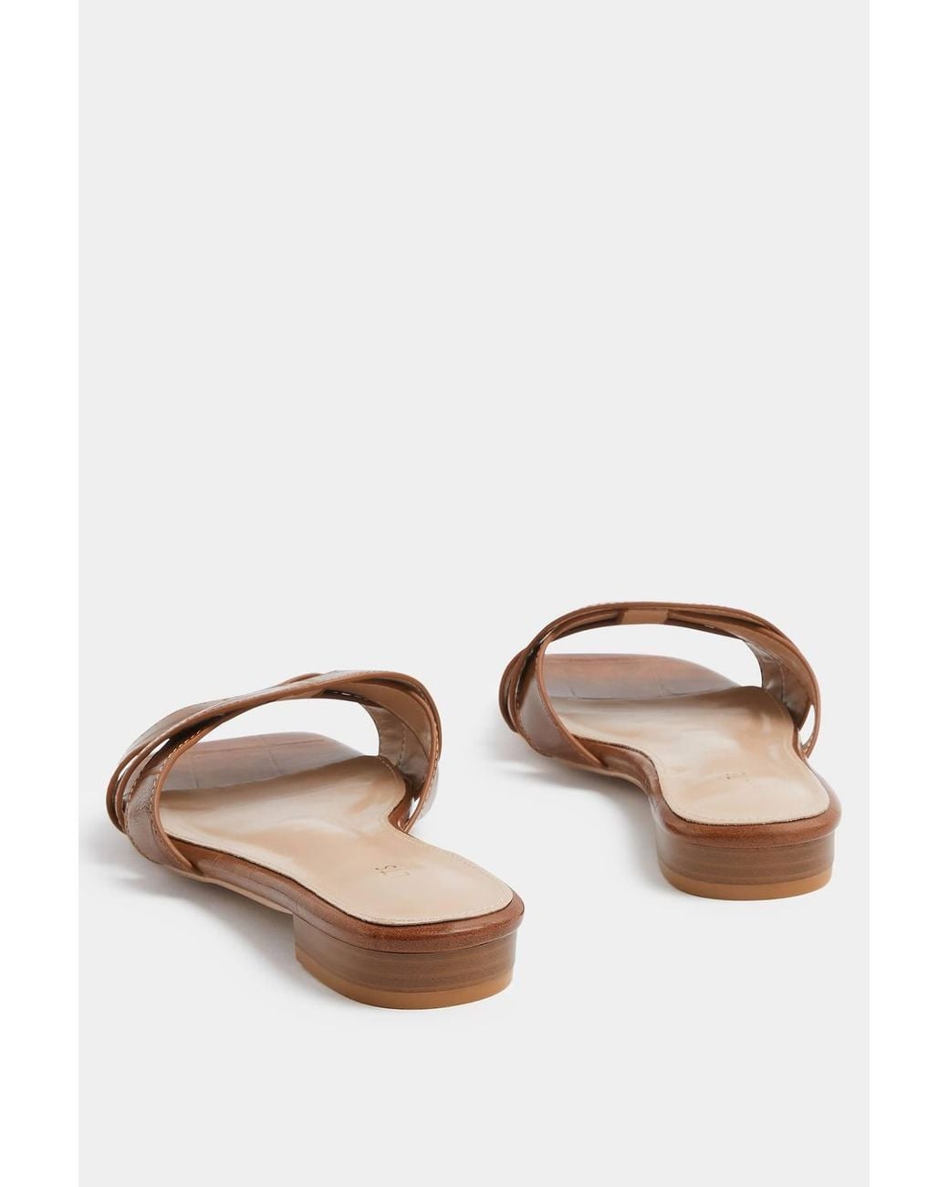 Long Tall Sally Pink Twisted Block Mule Sandals