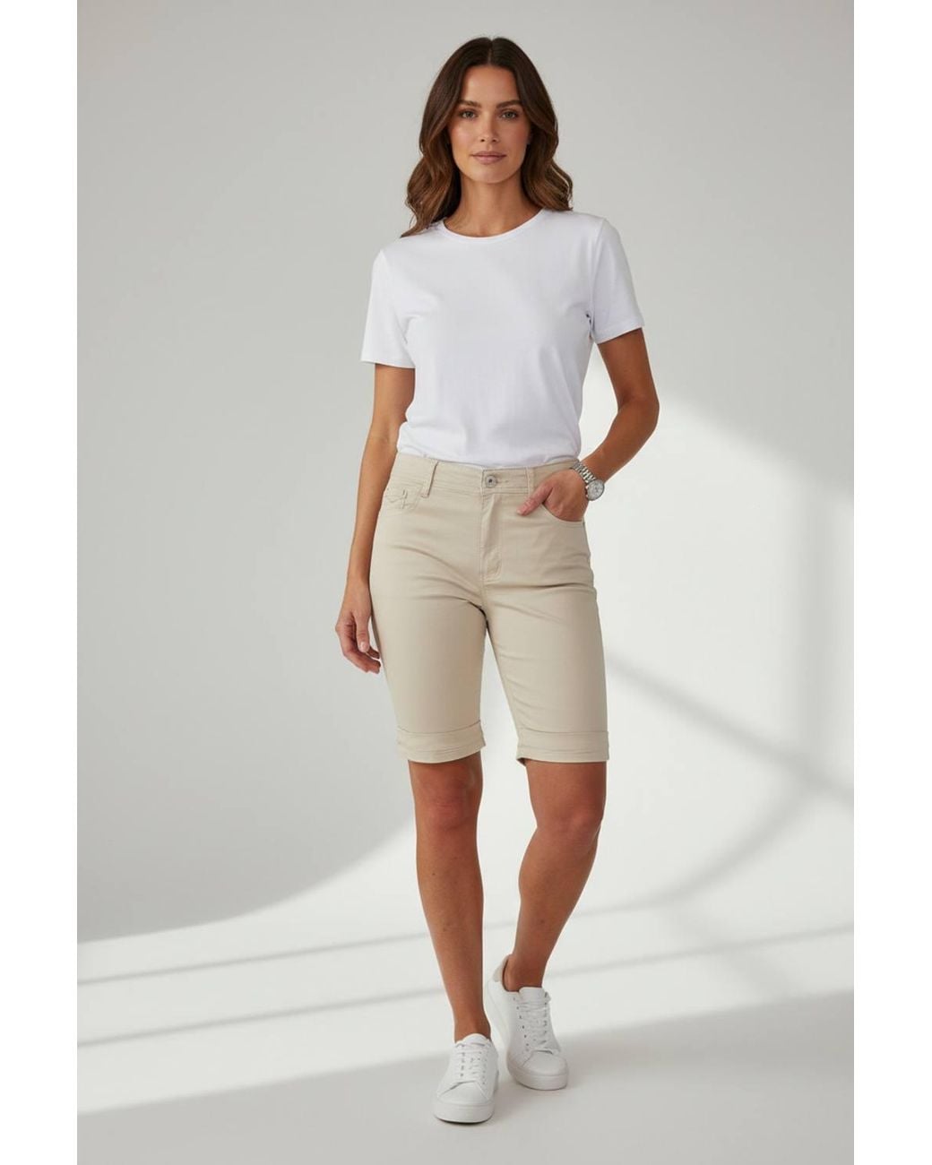 Paulo Due Natural Bermuda Chino Shorts