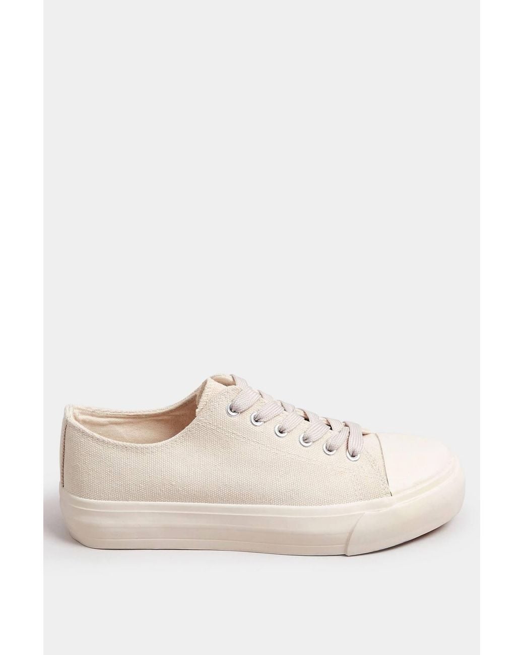 Long Tall Sally Blue Canvas Flatform Trainers